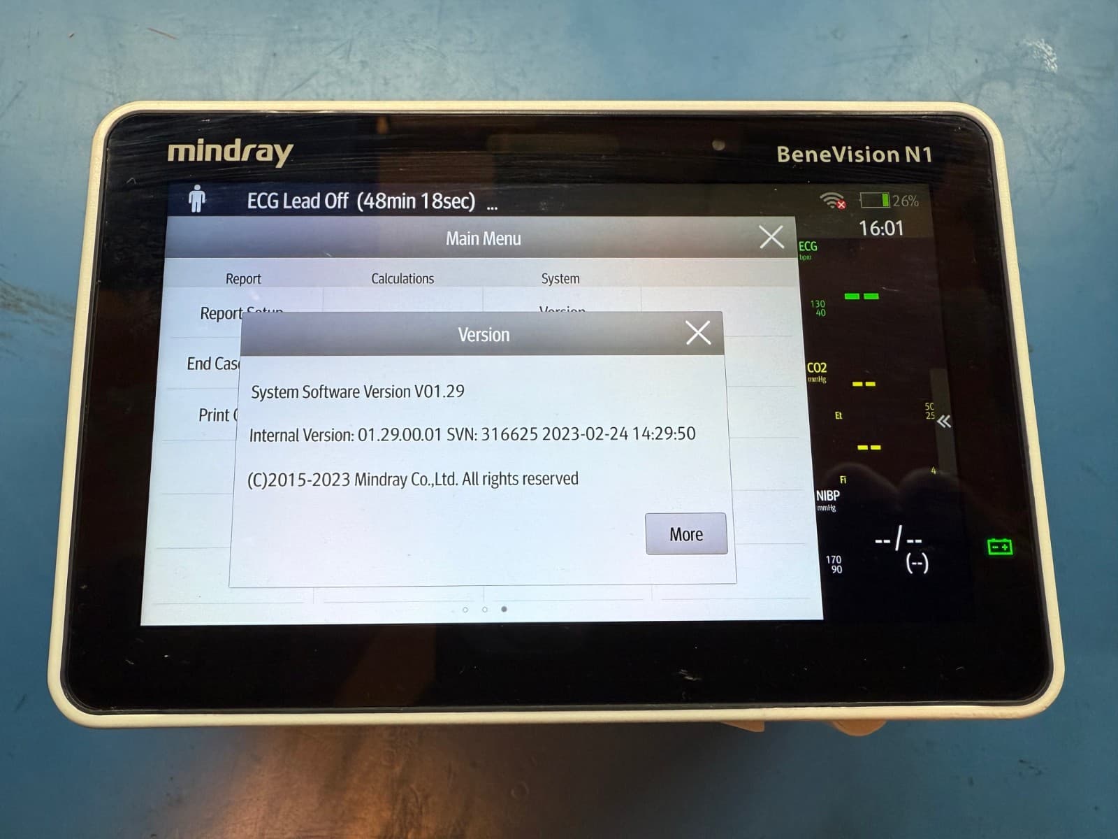 Mindray BeneVision N1 Transport Monitor - Nellcor SpO2 with built in CO2 6