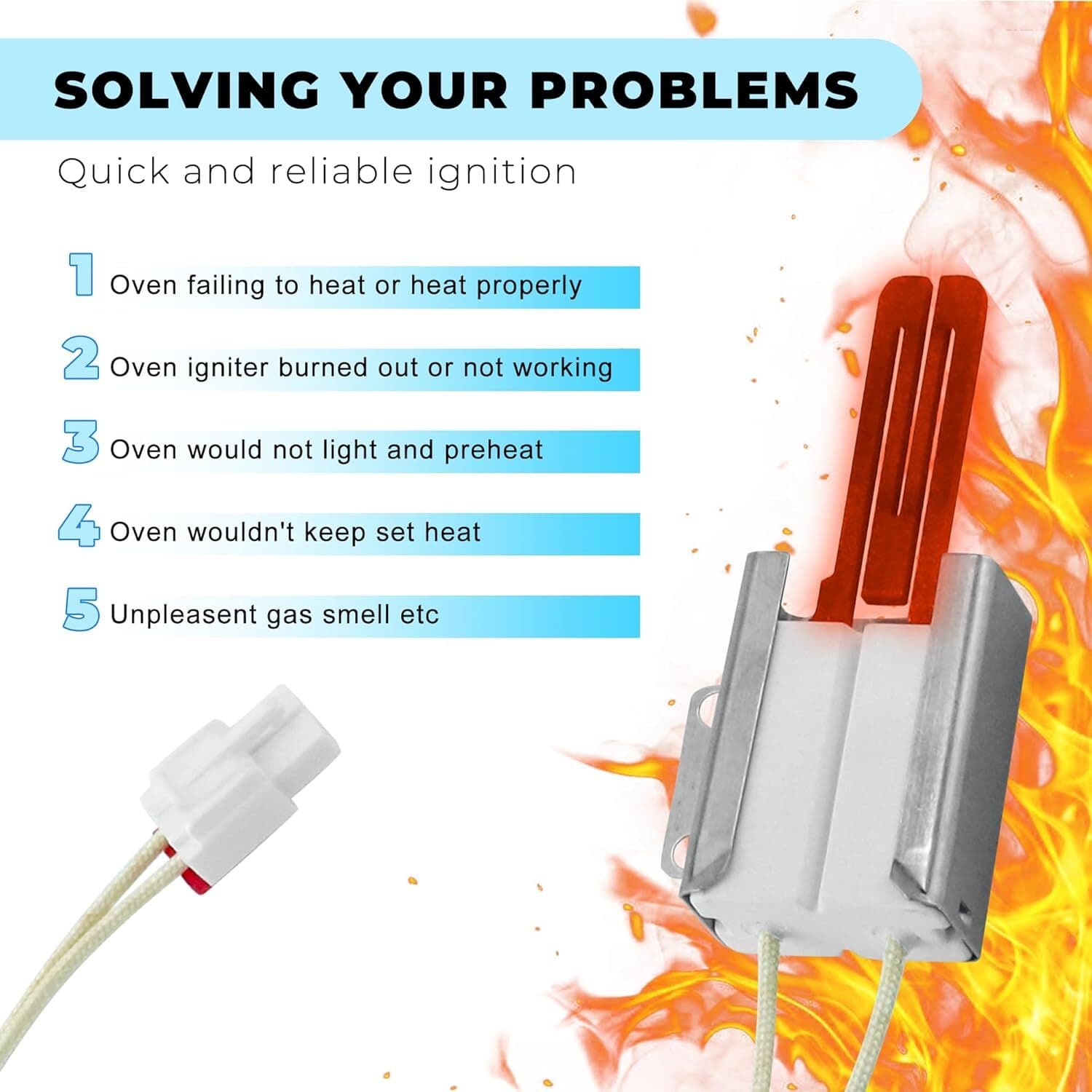 NEW Gas Range Surface Igniter for LG, AP5214765, PS3535362, DS024KX, MEE61841401 5