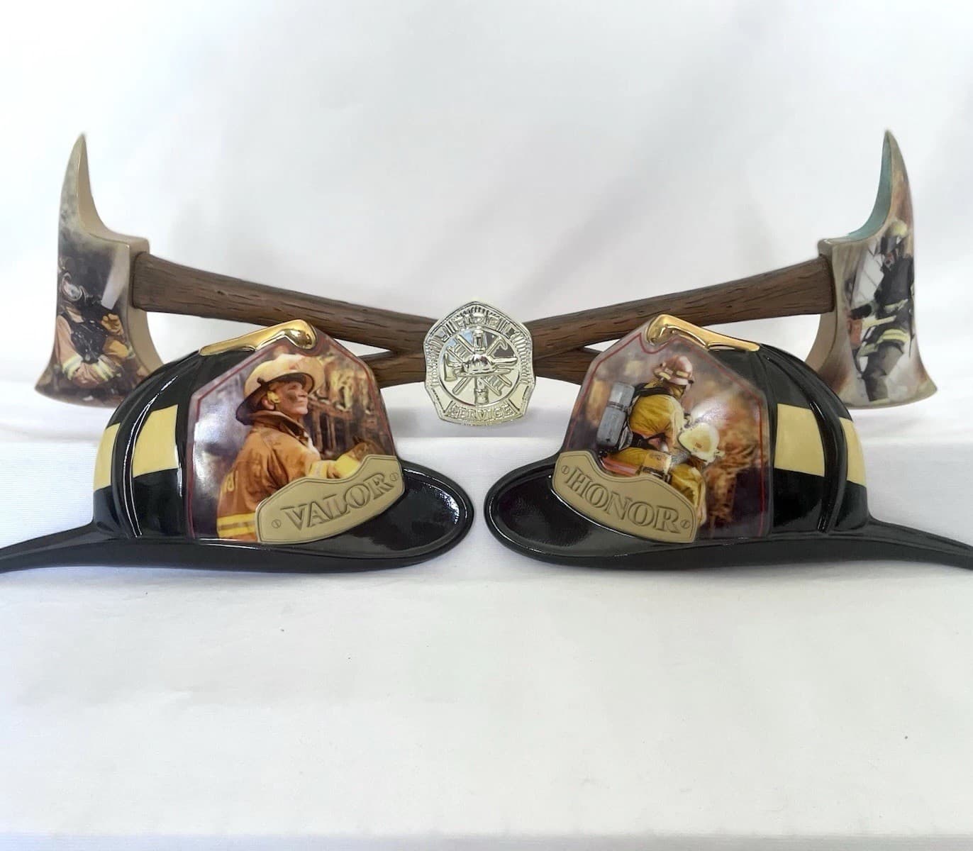 Firefighter Collectible Decor Lot Limited Edition Bradford Exchange Firehouse 3