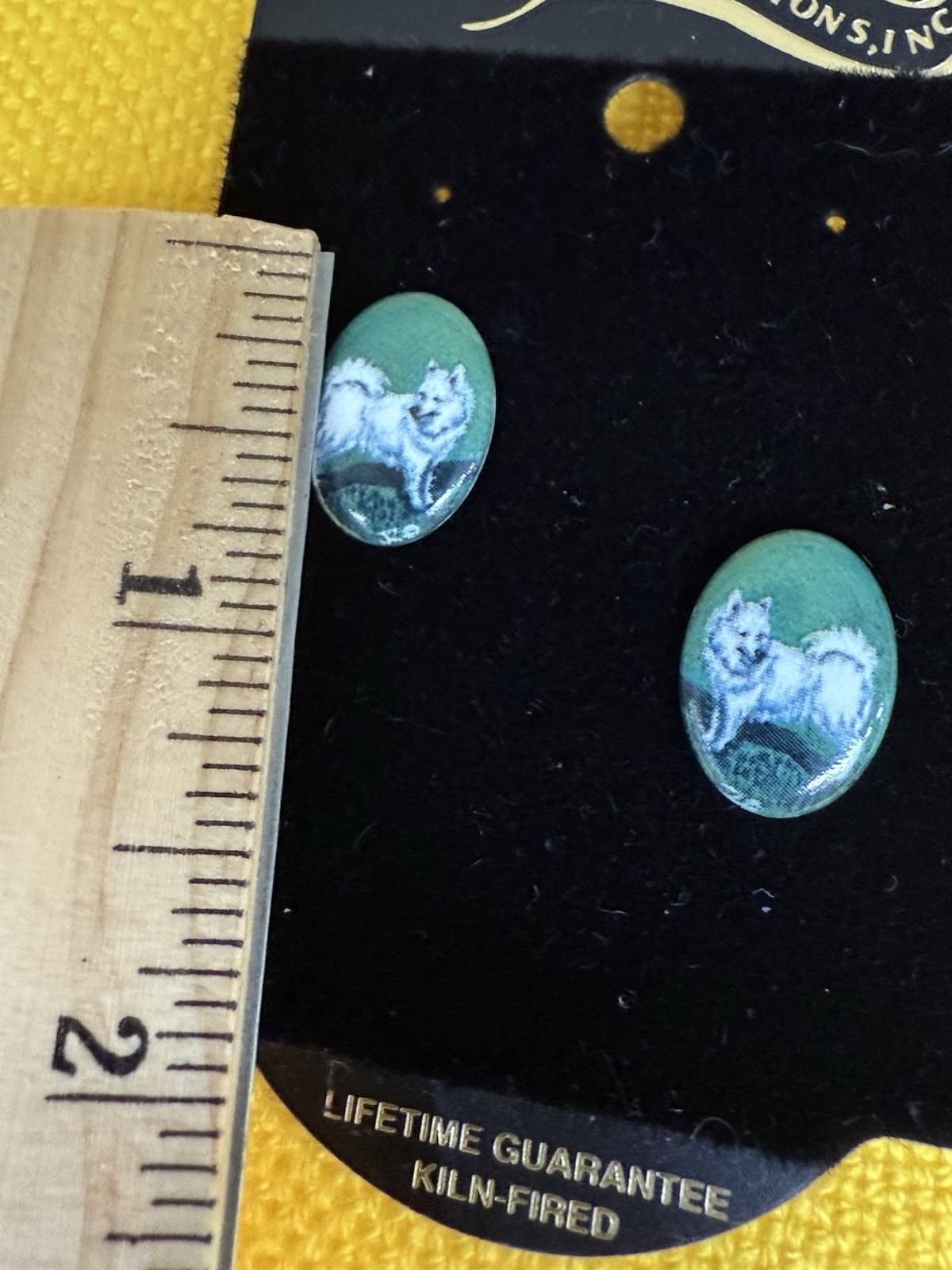 Alaskan Malamute Dog Earrings Posts Kiln Fired Porcelain Julie Zsupnik 3