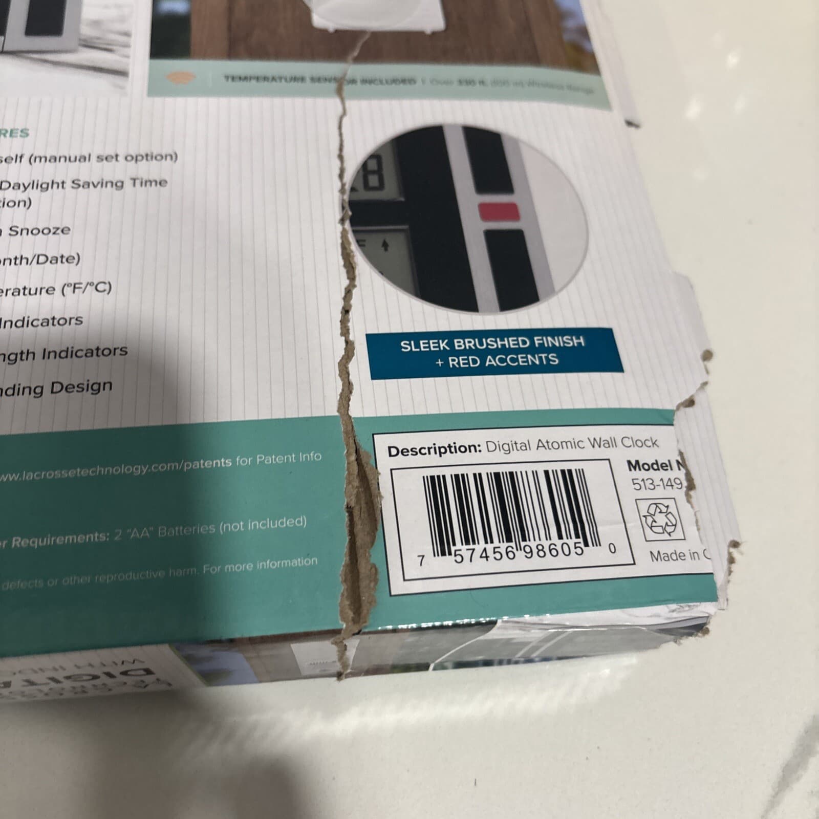 La Crosse Technology Indoor/Outdoor Thermometer & Atomic Clock (513-149) 5