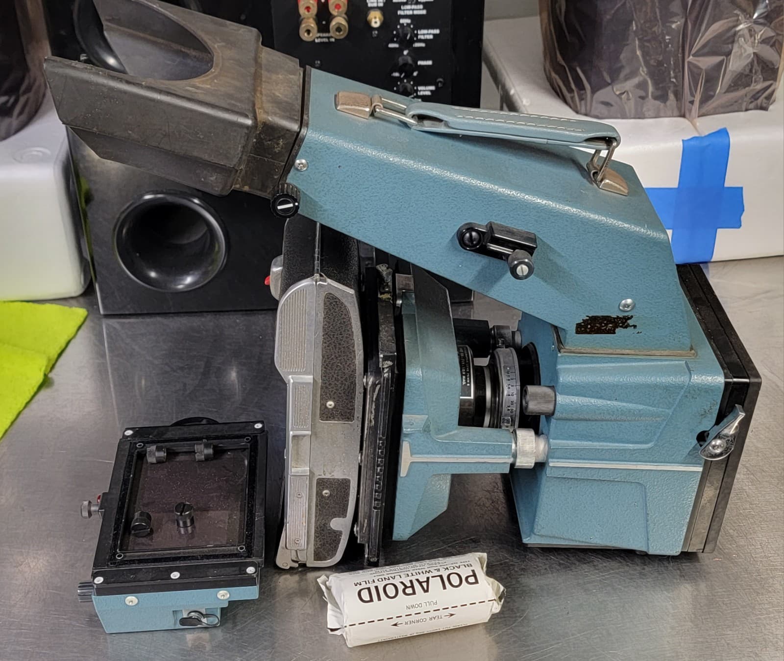 Tektronix C-12 500 Series Oscilloscope Polaroid Camera W Mount Film Model 100 6