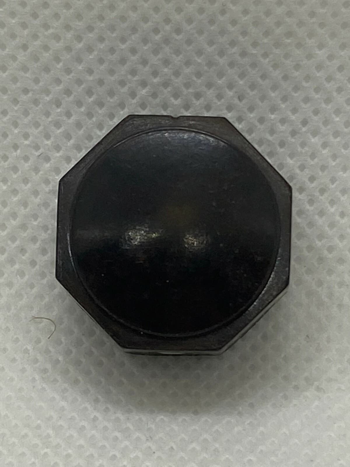 1 VINTAGE DK Brown BAKELITE RADIO Octagon KNOB 3/4" DIA 1/4" w/ Set Screw 3