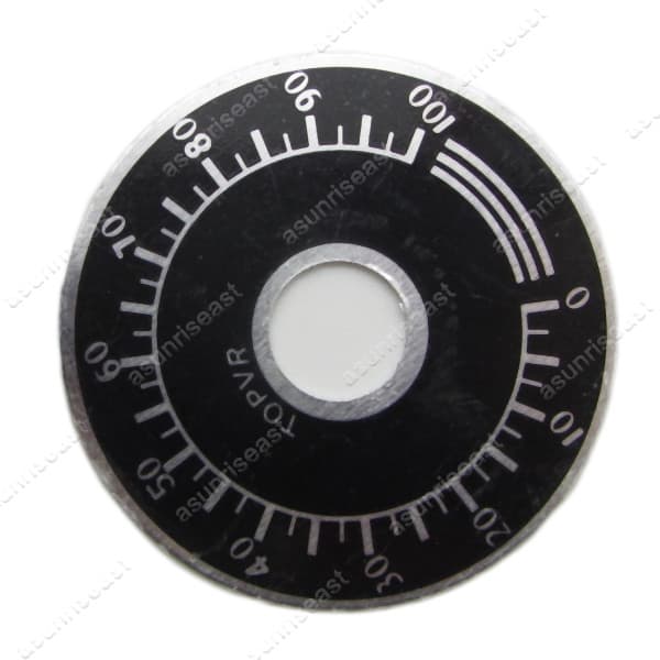 10 x Rotary Potentiometer Pot Knob Cap for 6mm Shaft + Counting Dial 0-100 Scale 6