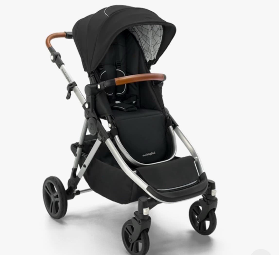 Mockingbird Double Stroller Silver/brown MB21012132D-12133