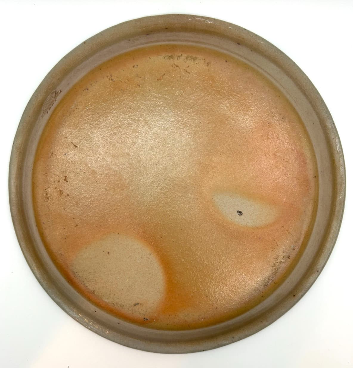 Vintage 1991 Rowe Pottery Works Salt Glaze Pumpkin Pie Plate Baking Dish ~ 10" 4