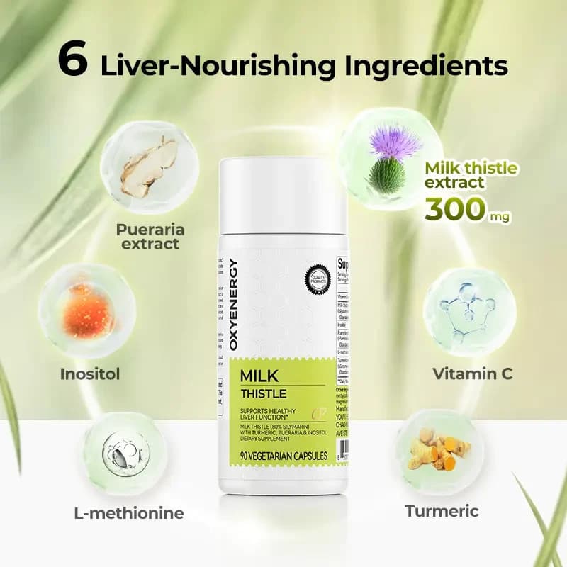 Oxyenergy Milk Thistle Liver Detox & Colon CleanseNatural Liver Health Support w 2