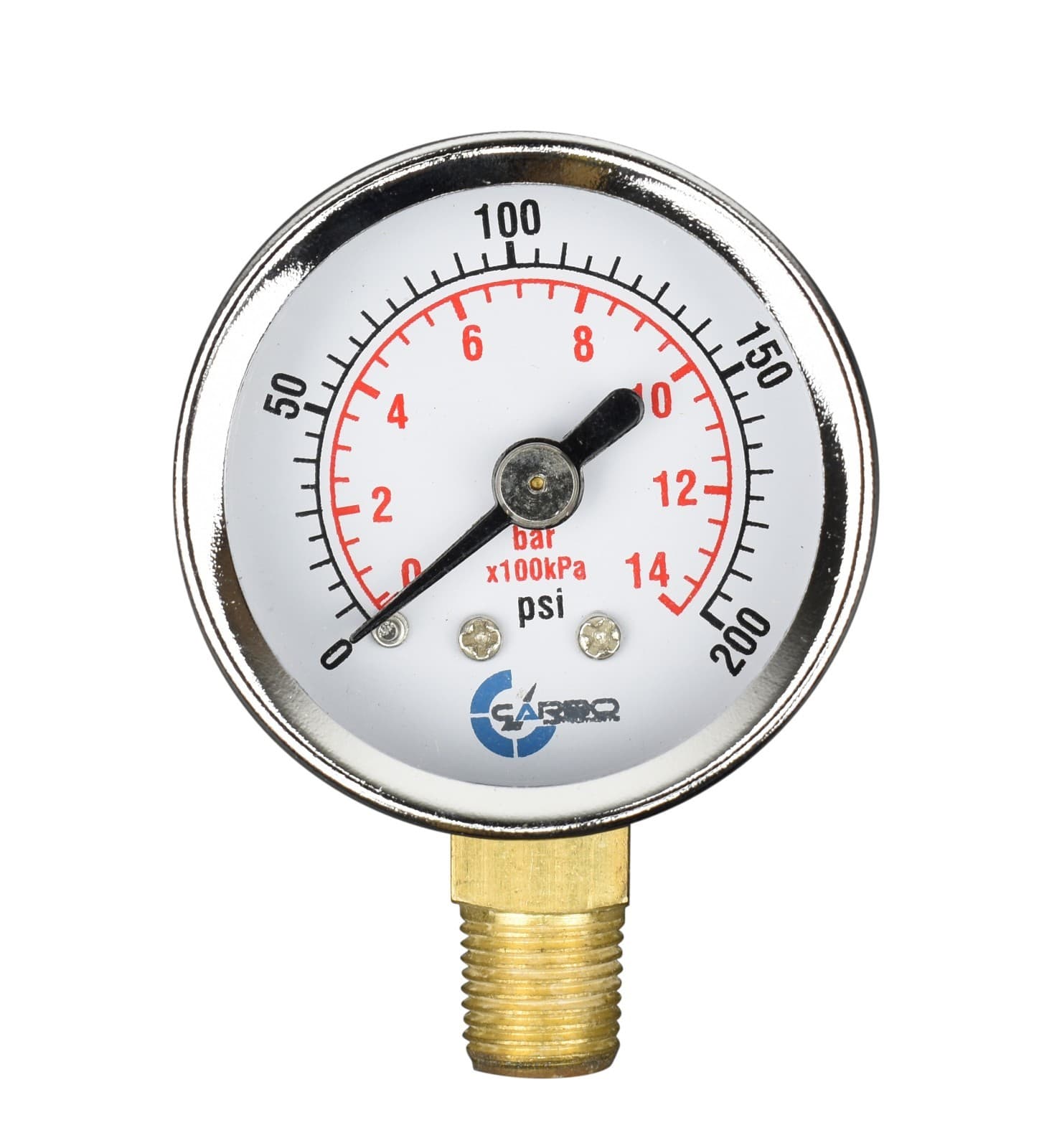 Pressure Air Gauge 0-200 psi  for Air Tank Accessory W10055 Lower Mount 1/8" NPT 2