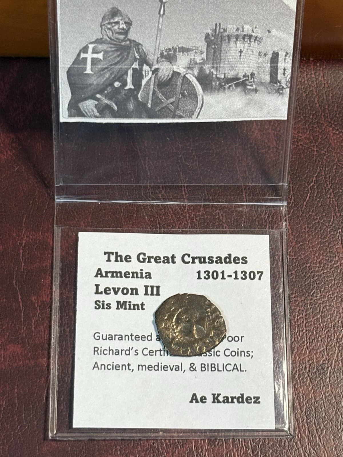 Crusades Coin. Knights Templar Levon III 1301-1307 Armenia Sis Mint 18-22mm CB36 2