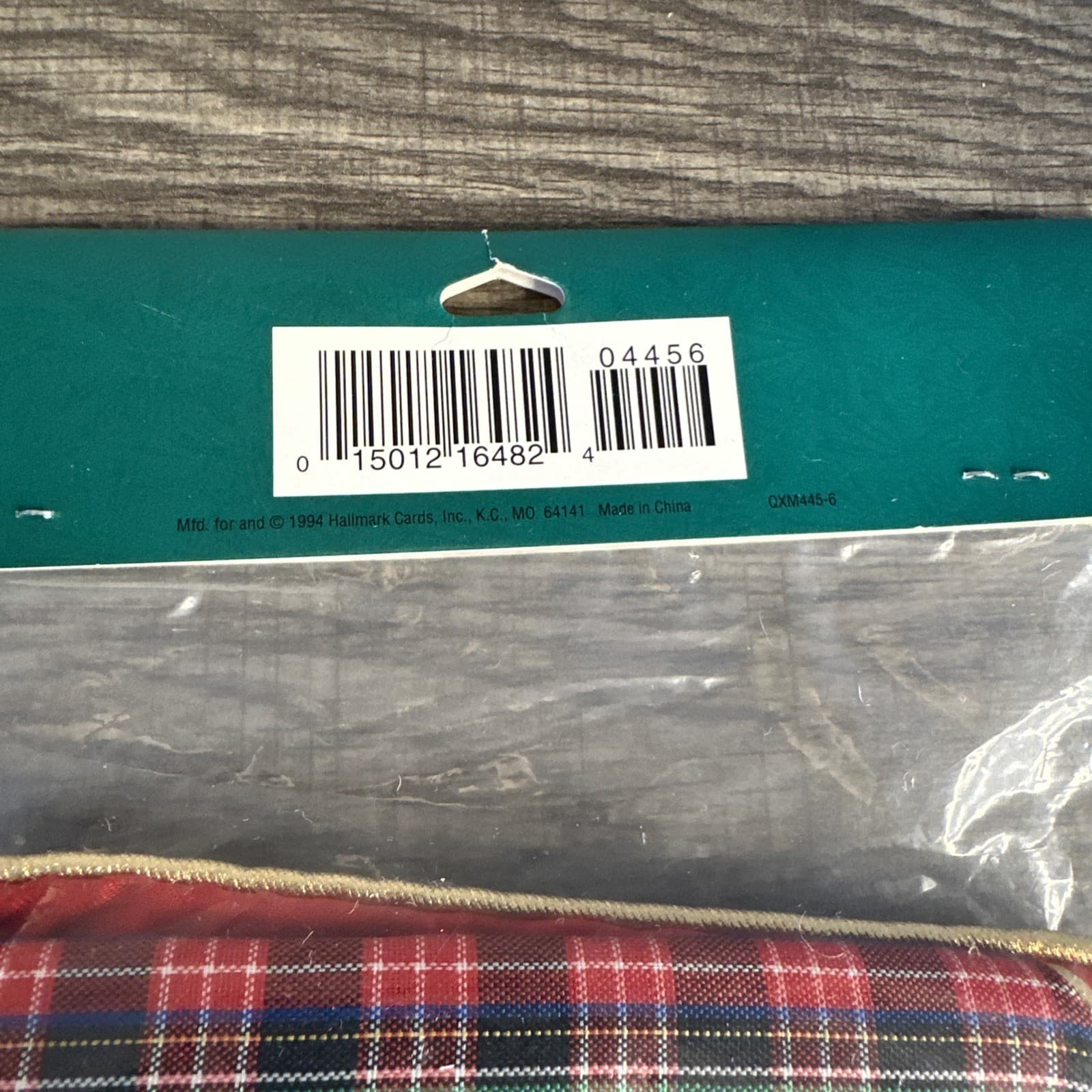 Hallmark Mini Tree Skirt VTG 1994 Reversible Red Plaid New  3