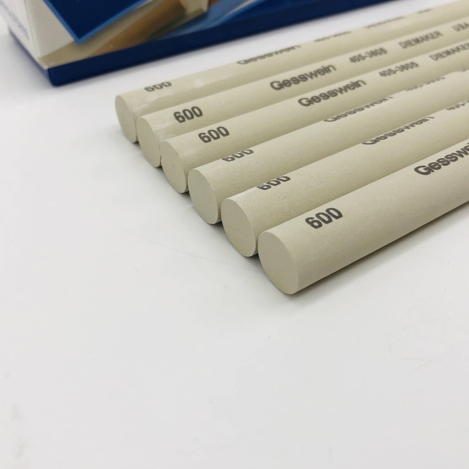 Gesswein Diemaker Stones 4053605 1/2" Round x 6" 600 Grit Aluminum Oxide Bro 6pk 3