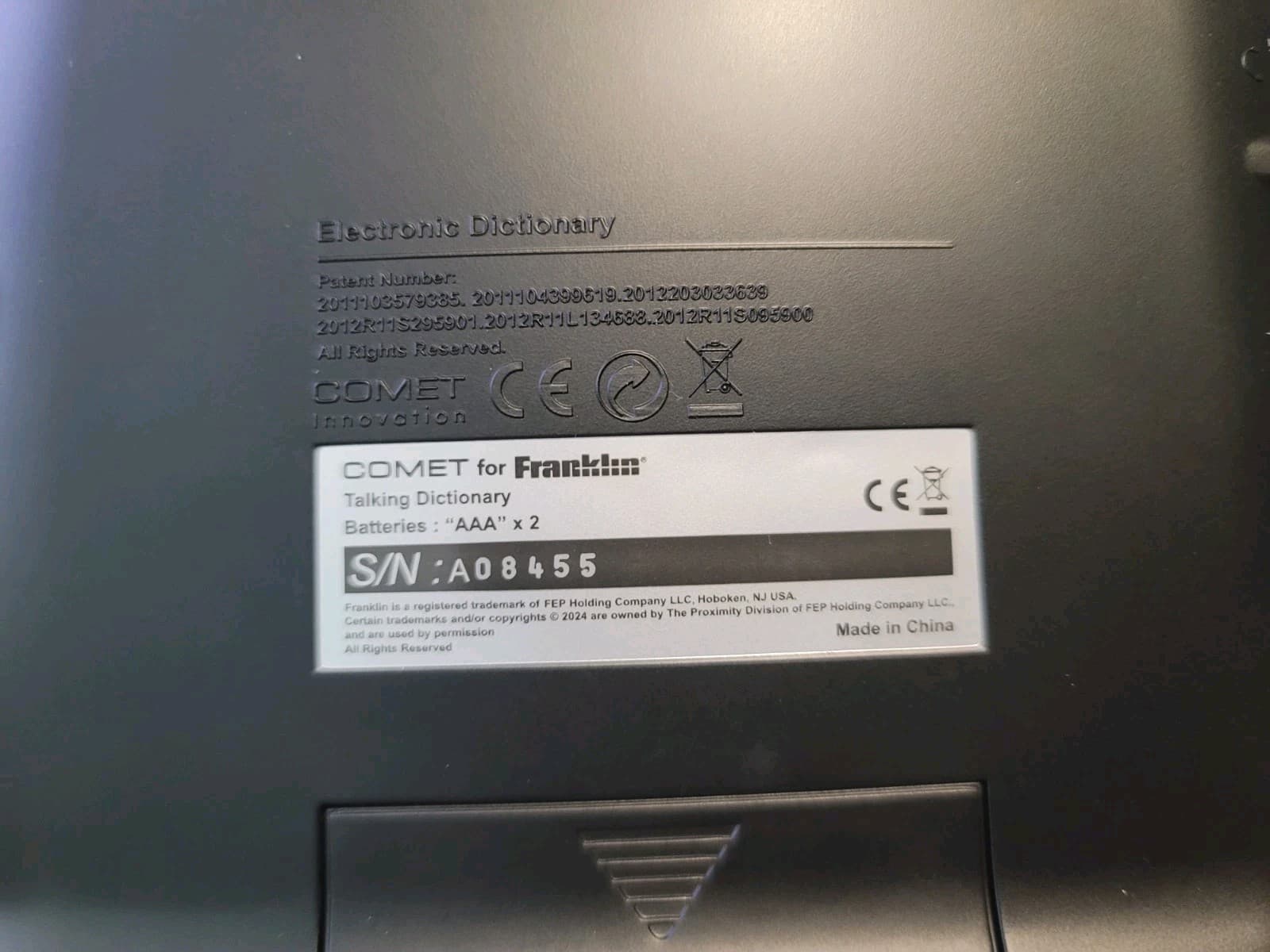 Franklin BES-2400 Digital Talking Dictionary, Bilingual Translator . OPEN BOX 6