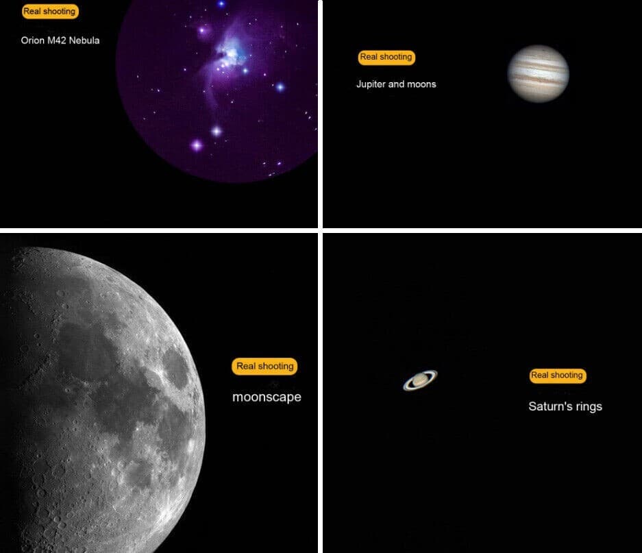 High Power Telescope for Adults 90mm Aperture Refractor 800mm Focal Length 6