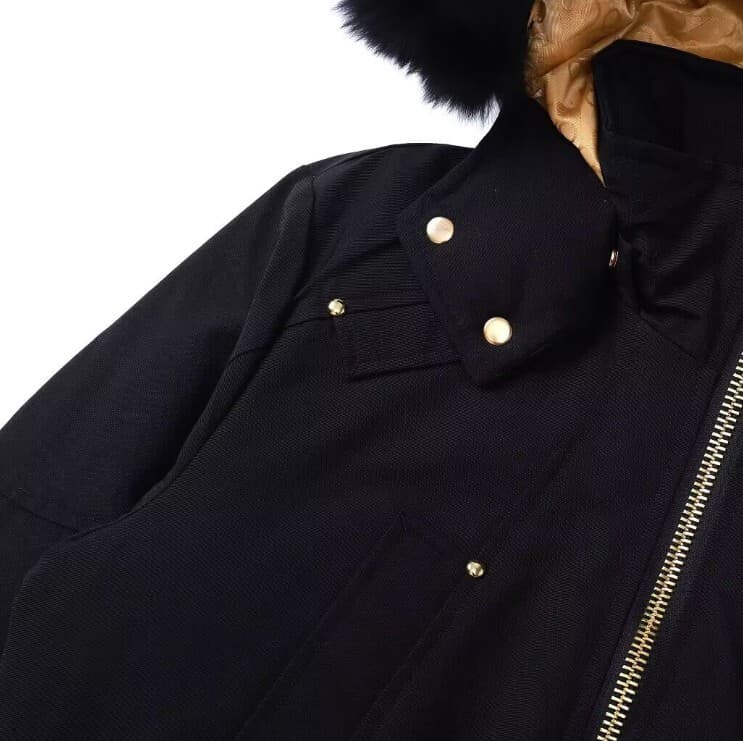 Winter New Moose Knuckles Gold _Scissors Down Cotton Hoodie Jacket Men Women 5