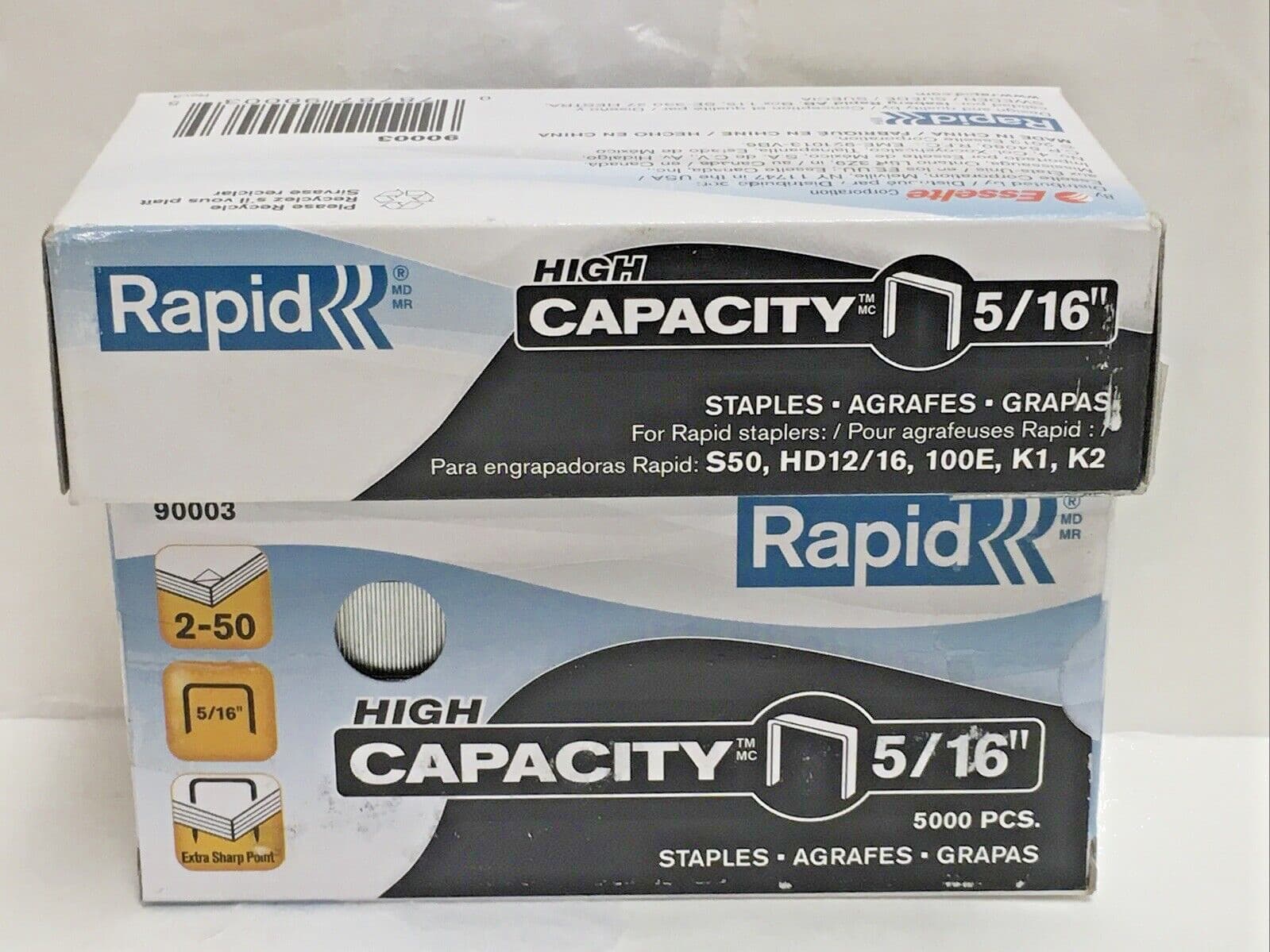 Lot of 2 Rapid High Capacity Staples,5/16-Inch, 5,000 per Bx Heavy-Duty Staples 3
