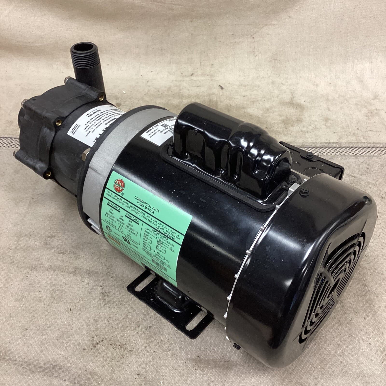 LITTLE GIANT 587010 Magnetic Drive Pump Glass-Filled Polyphenylene 3/4hp 2