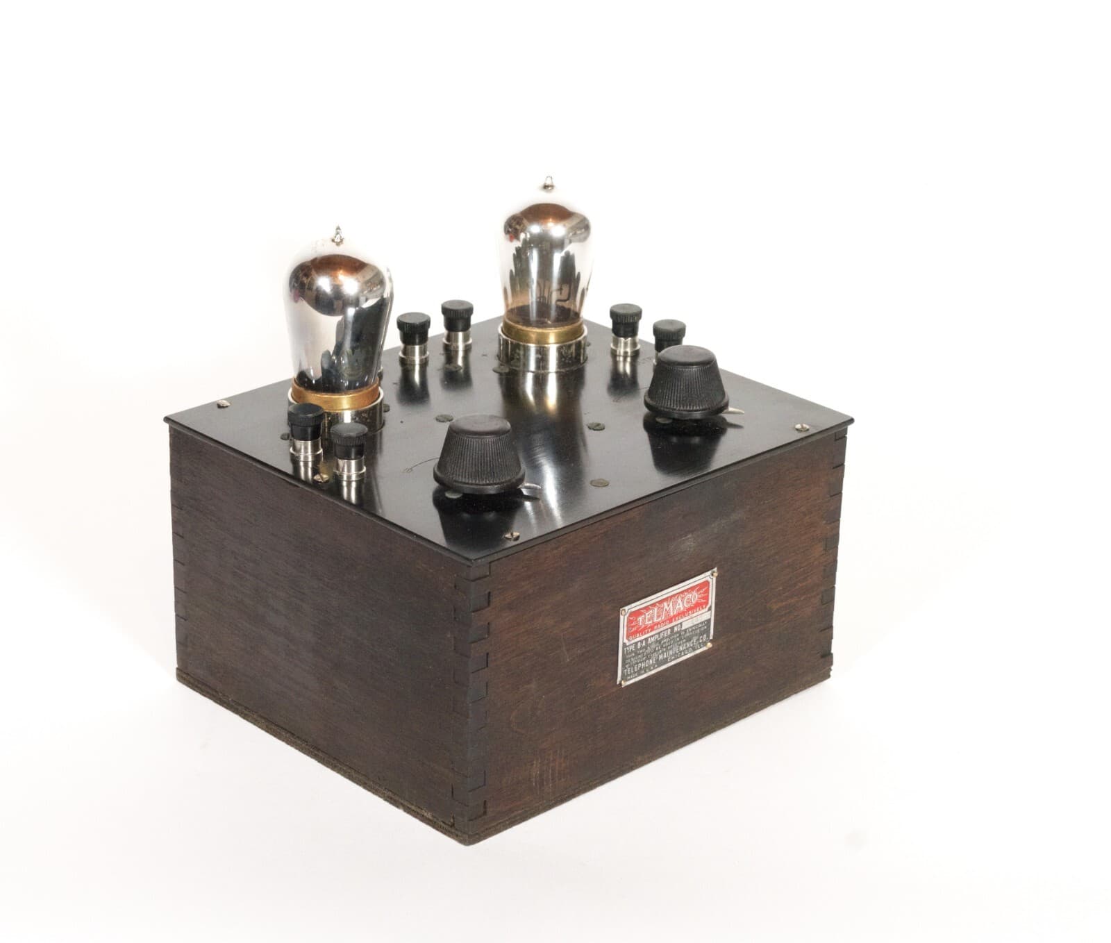 1922 Telmaco BA Two-Stage Amplifier w/Orig. Transformers & Good BB Tipped Tubes 5