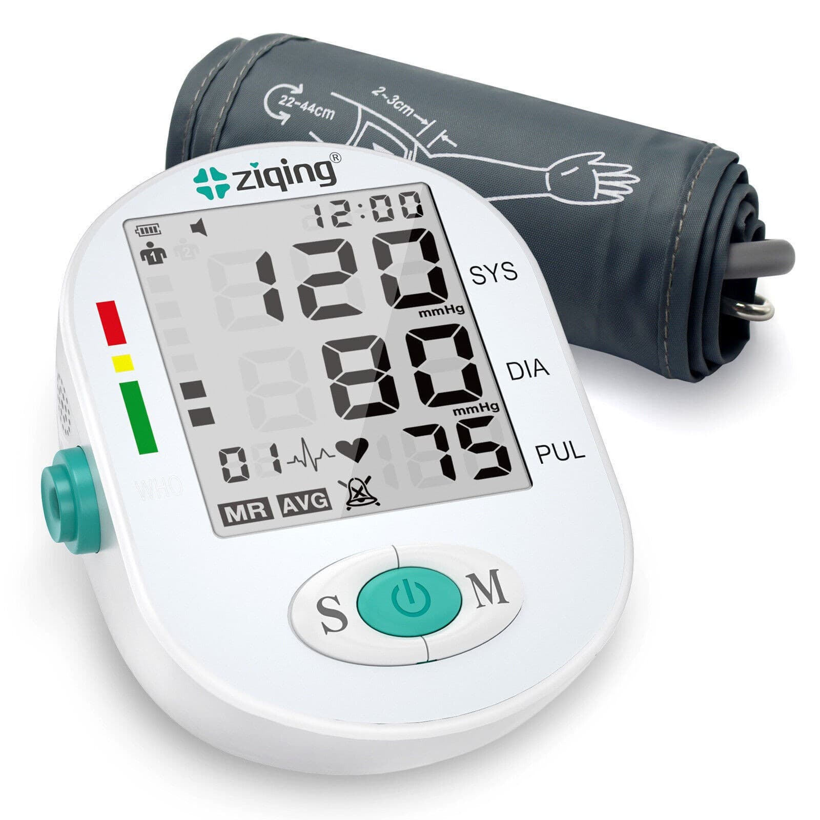 Digital Blood Pressure Monitor Upper Arm Heart Rate Machine BP Large Cuff