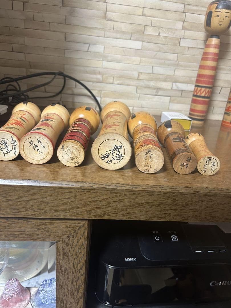 Vintage Kokeshi Doll Lot 34 Pieces Traditional Japanese Art Collectibles 4