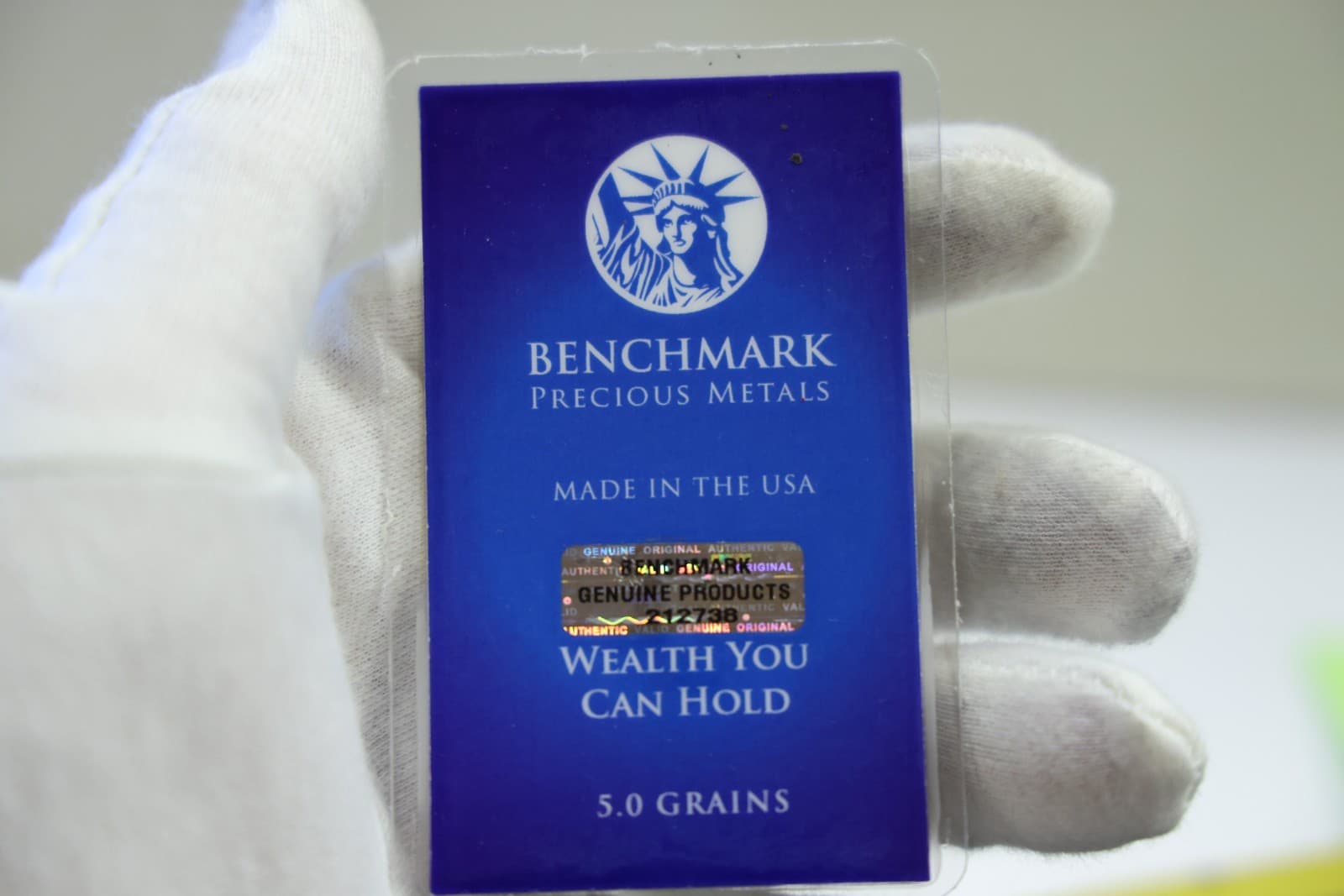 Bench Mark 5 Grains 999.9 Gold Bar 1/96th Oz. 3