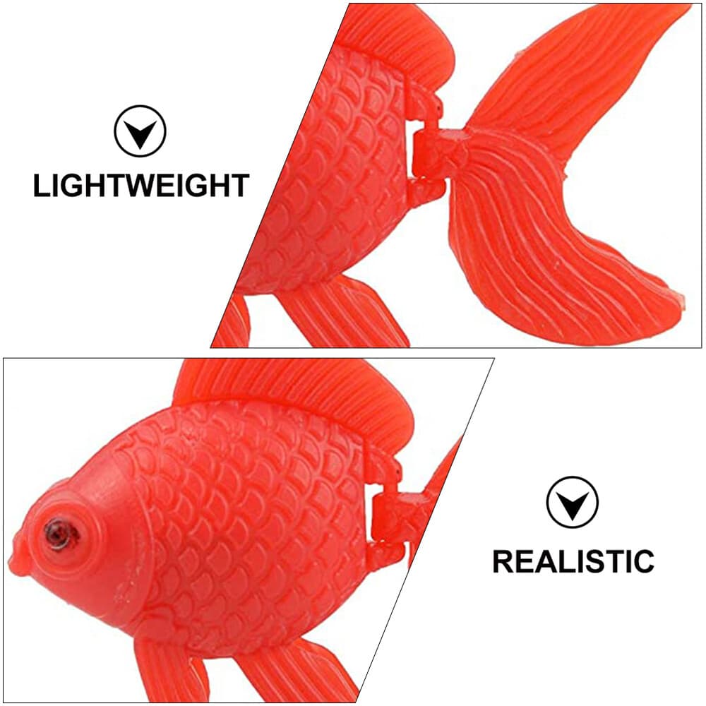 15PCS of Red Goldfish Figure Plastic Goldfish Toys Artificial Fish for Aquarium 2