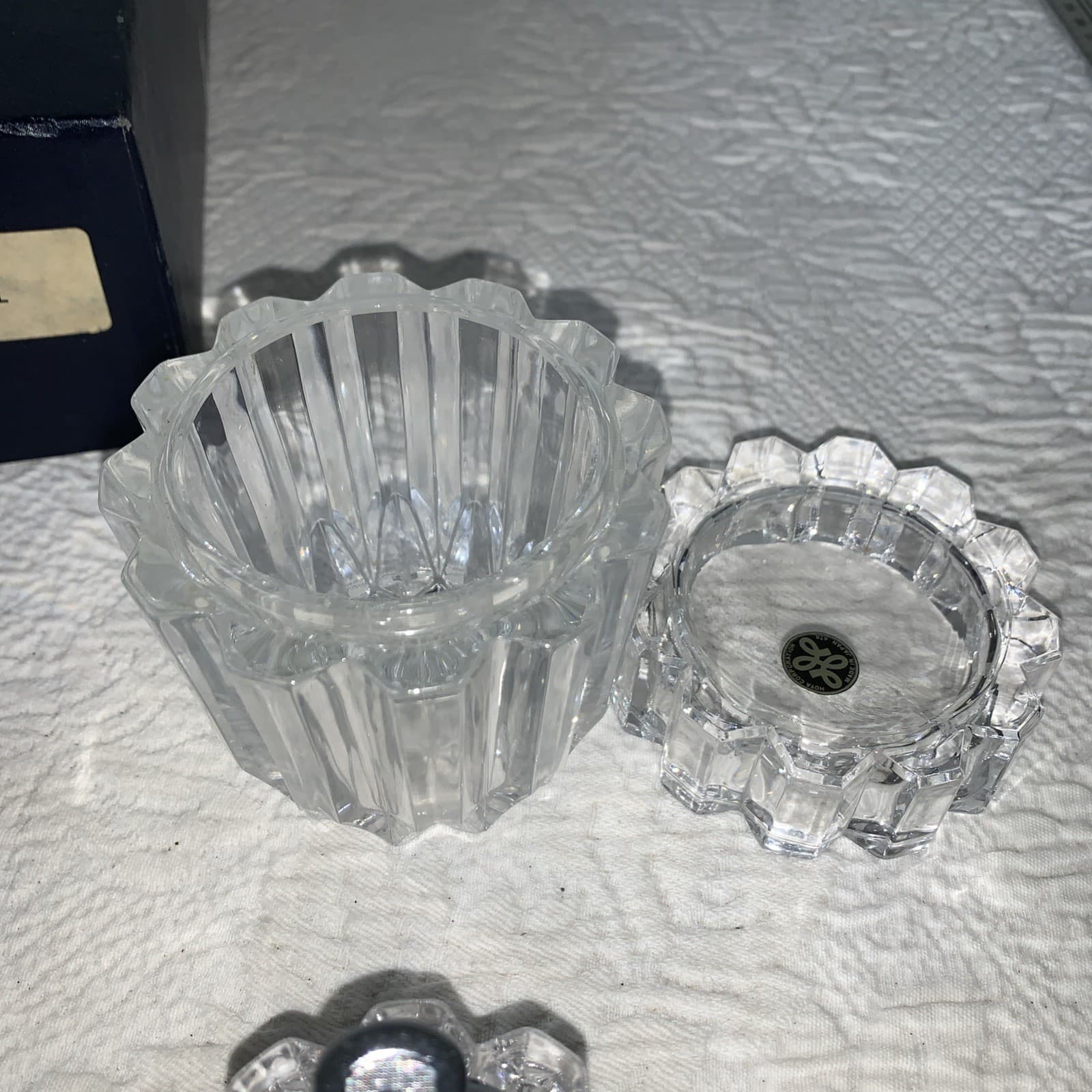 Mikasa & HOYA Prince ~ Lead Crystal Ashtray Table Lighter & Cigarette Holder 6