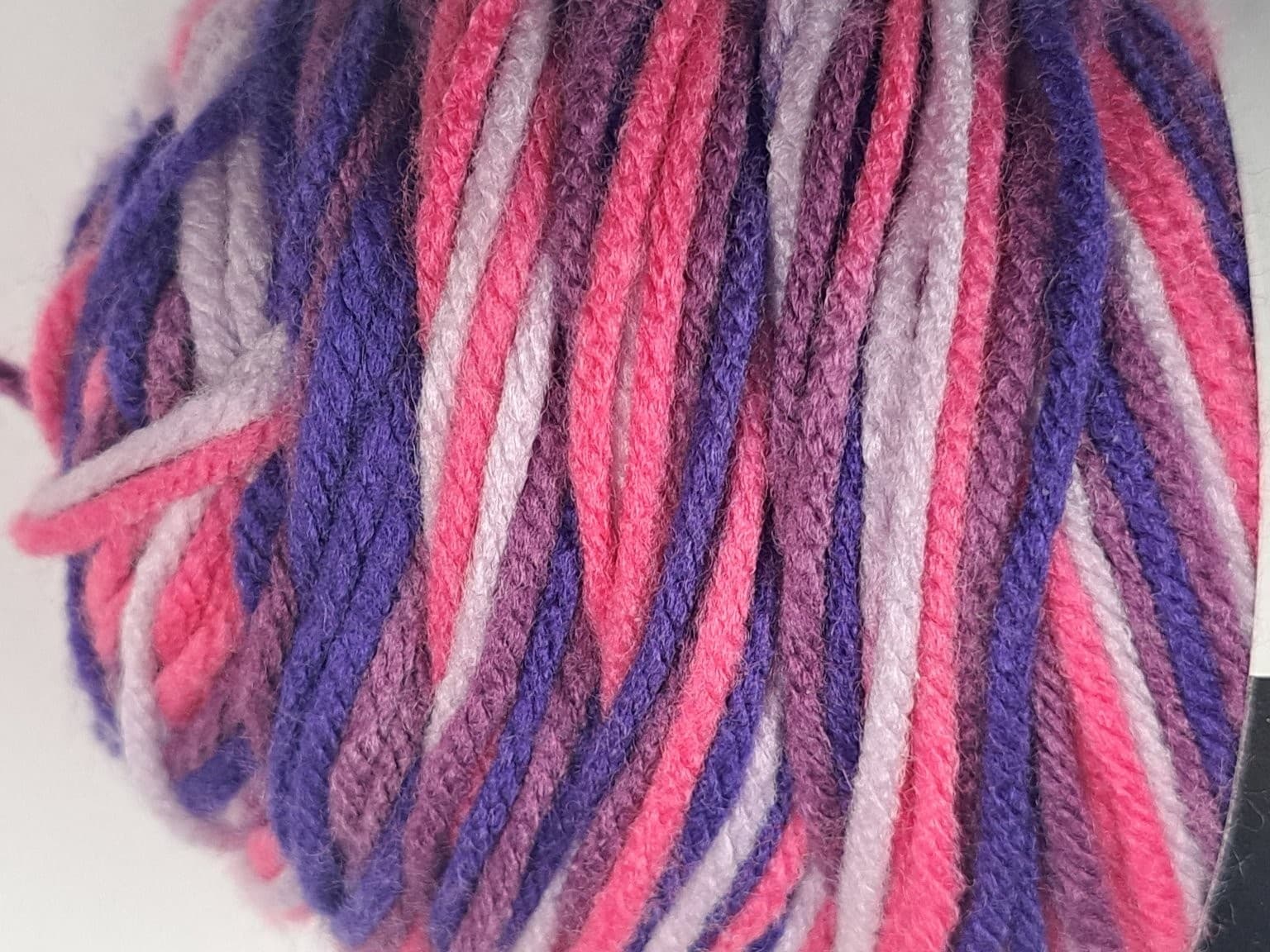 Mainstays Crochet Thread 100% Acrylic Purple Multi 285 yd Ball 6