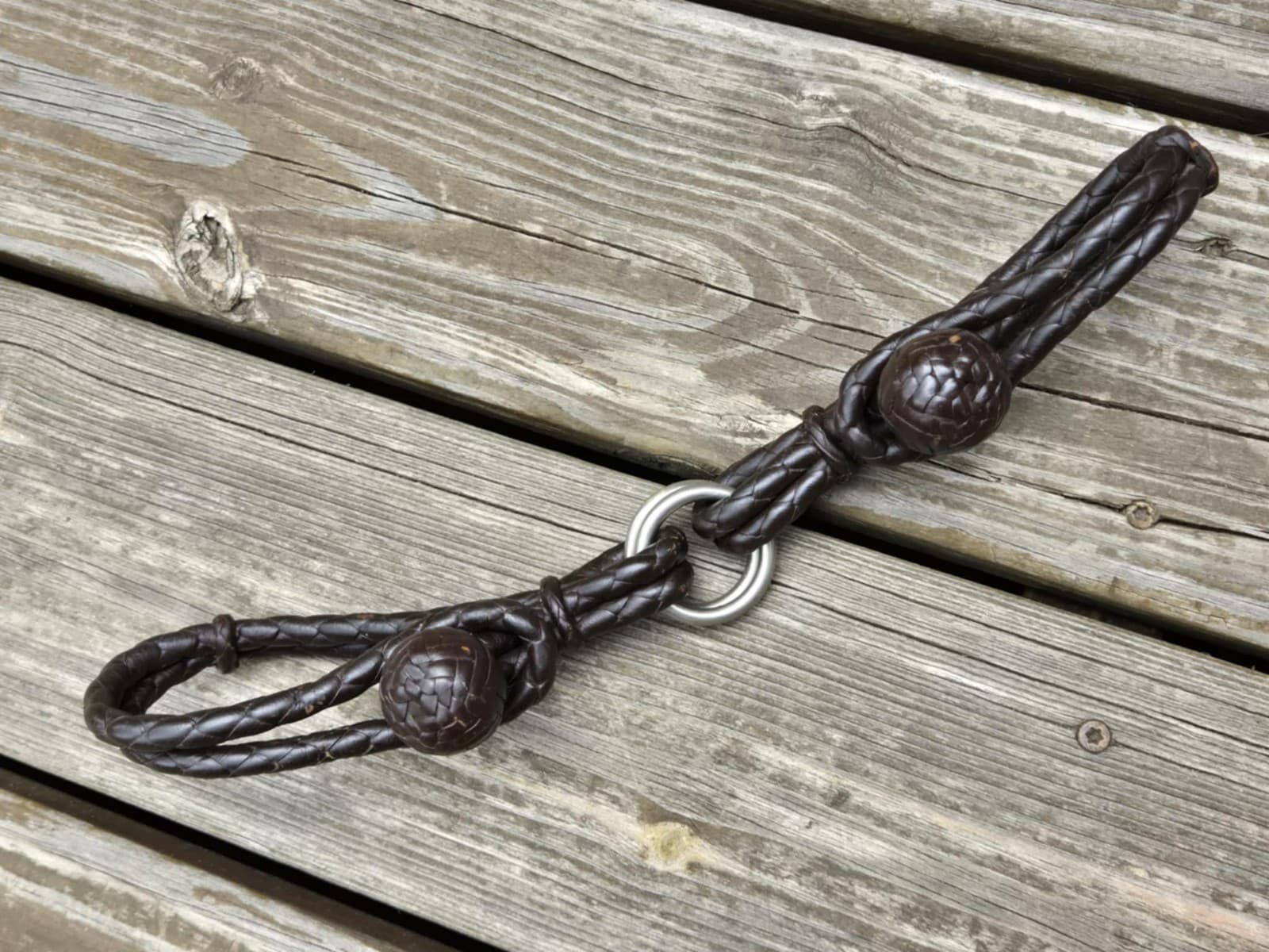 Vintage Braided Plaited Brown Leather Western Hobbles & Two Riatas - Quality Lot 4