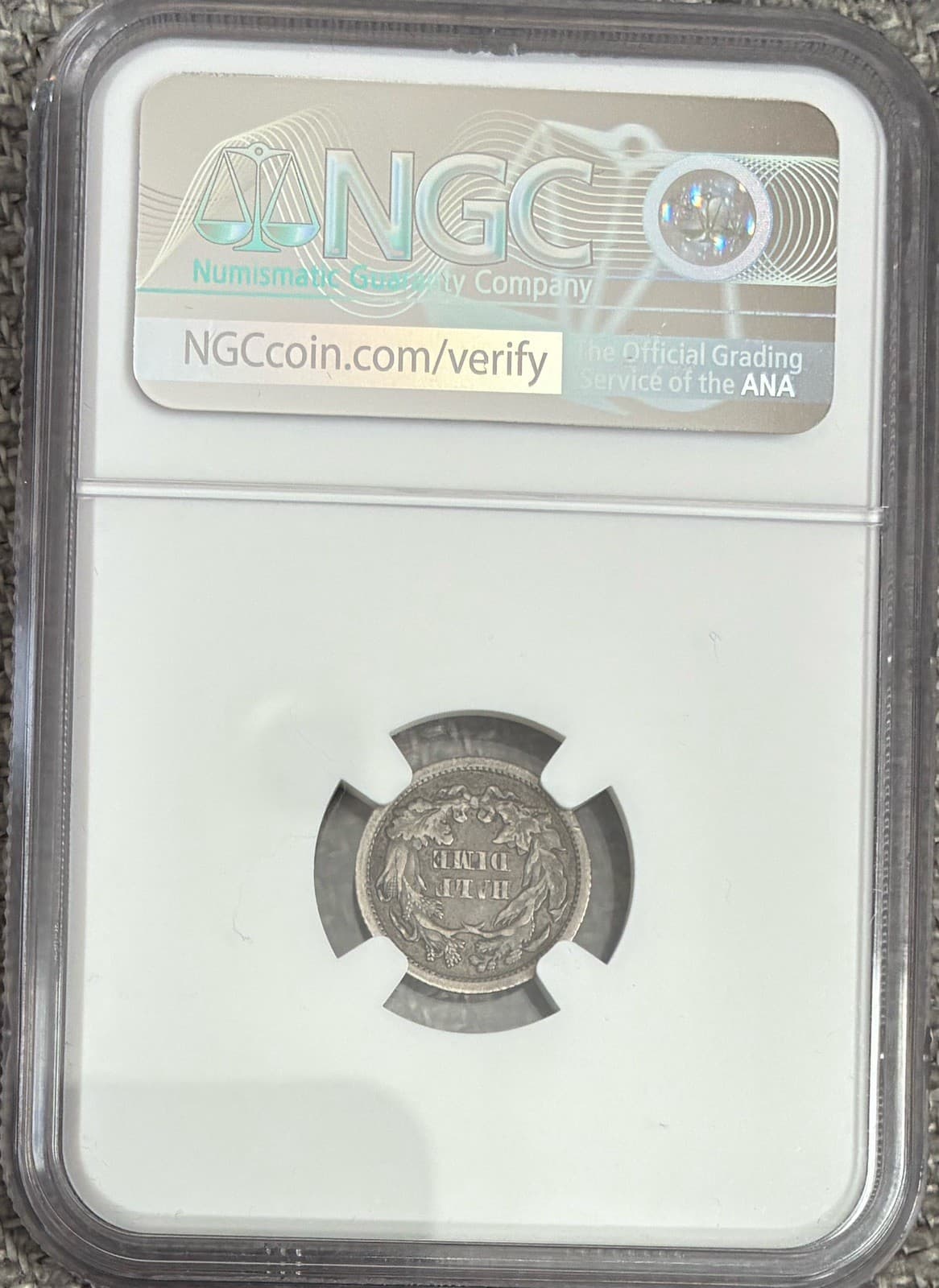 1862 Seated Liberty Civil War Era Silver Half Dime H10c NGC XF 40 “TONED”