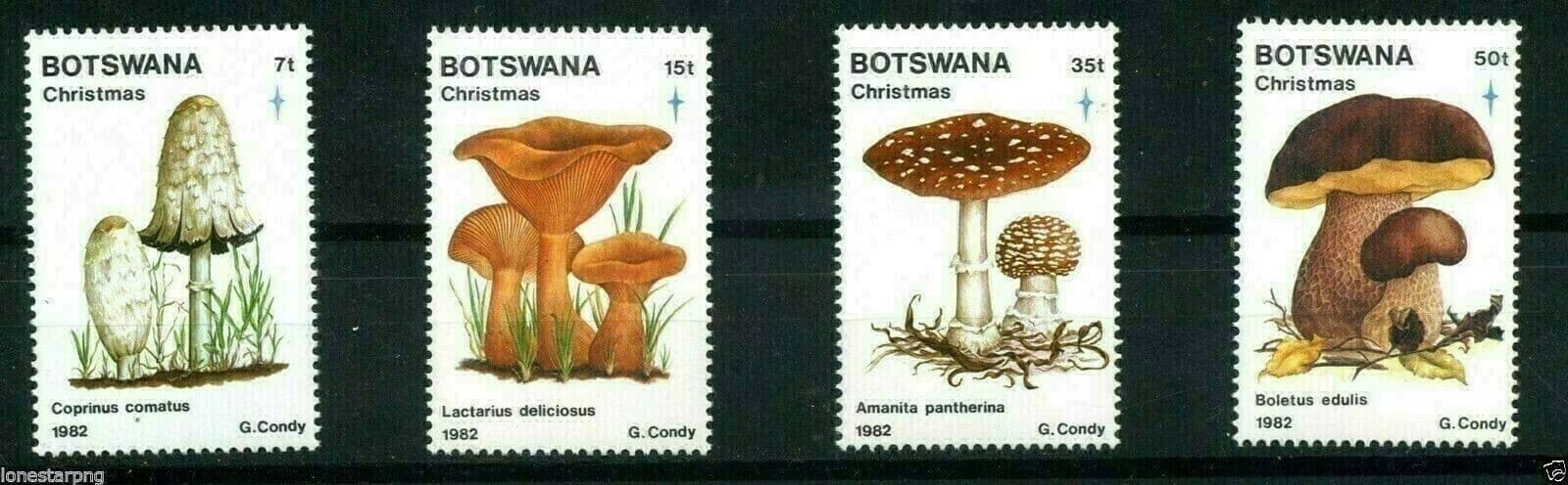 Botswana Sc 321-324 Mushroom Stamps MNH