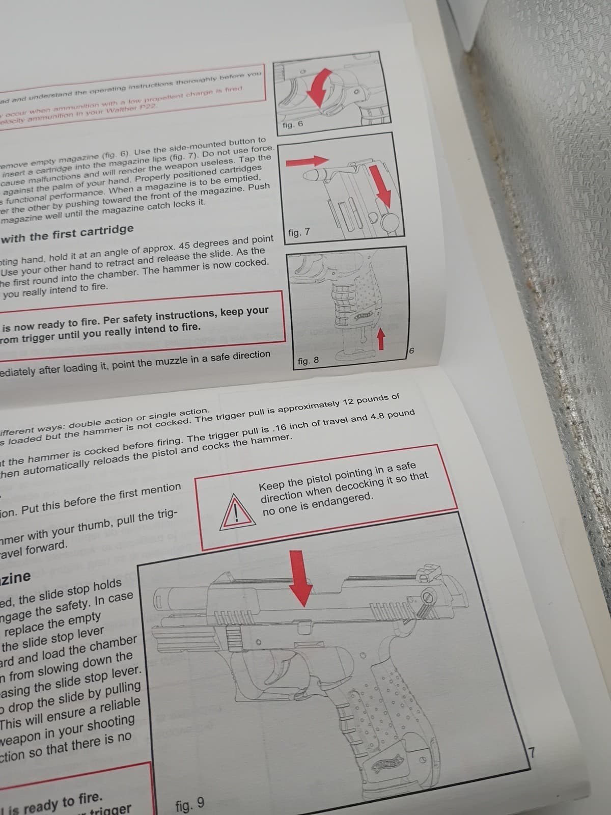 Walther P22 Semi Auto Owners Manual USA 2002  5
