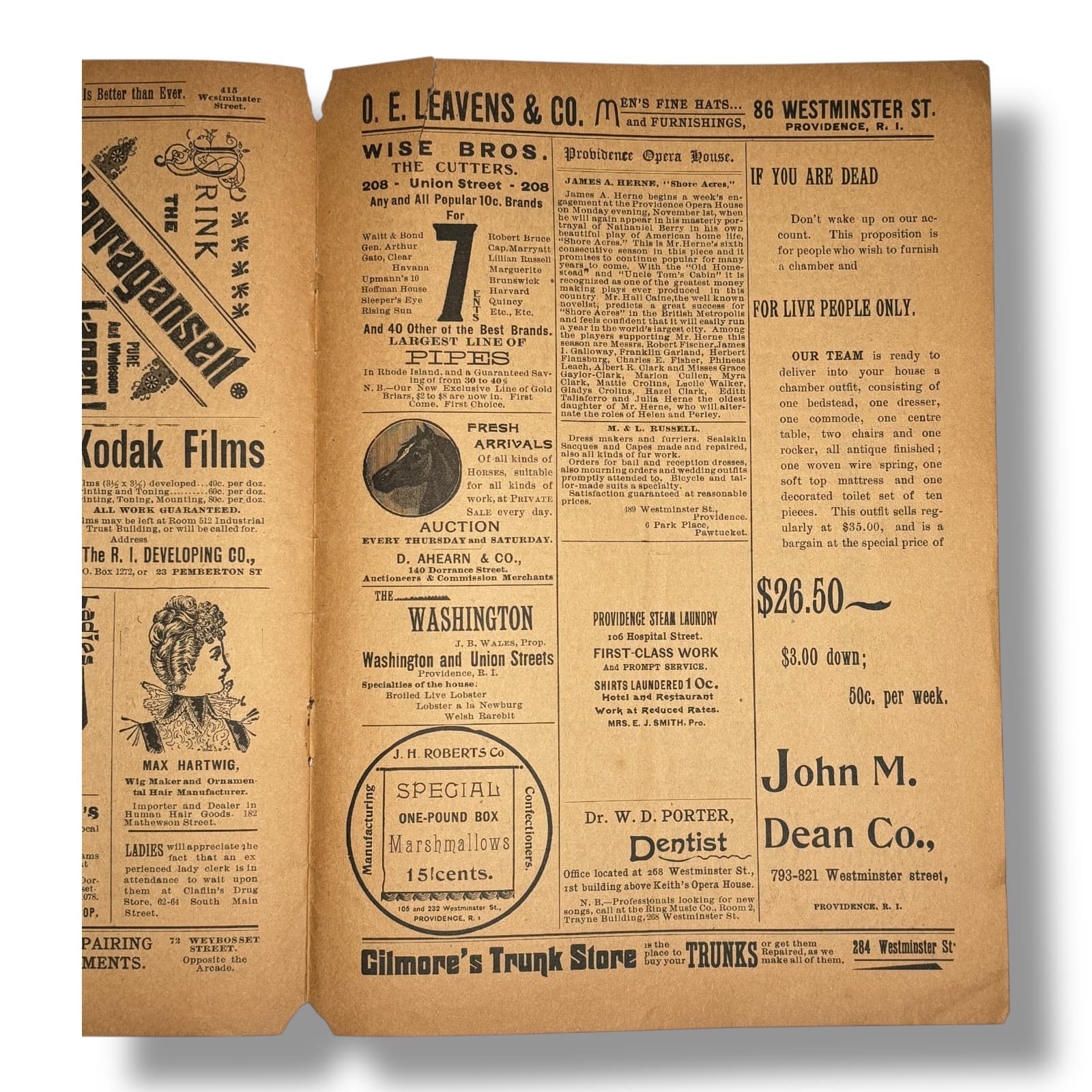 1897 Providence Opera House Program The Geezer Donnelly Girard James A Herne 5