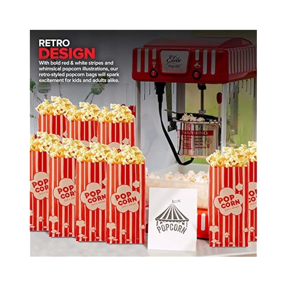Small 1 oz Paper Popcorn Bags, Grease,Resistant & Leak,Proof for 6
