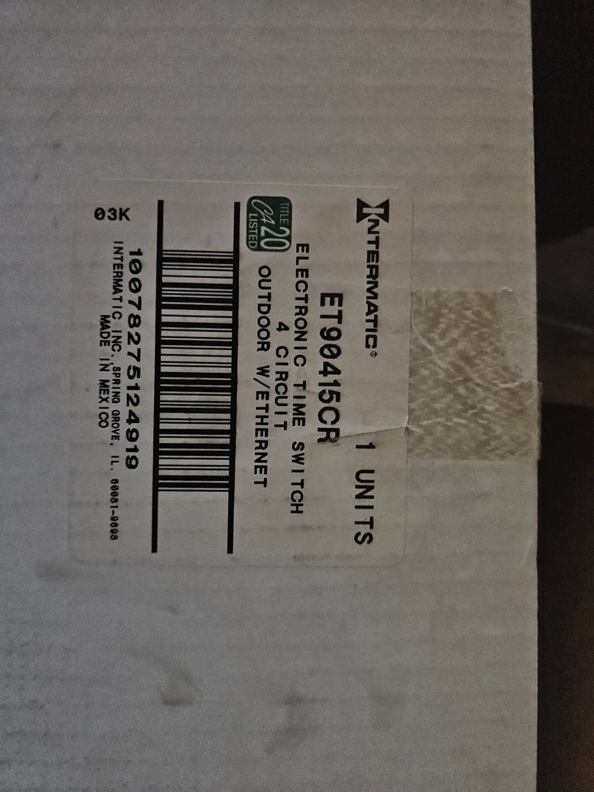 Intermatic Et90415cr Electronic Time Switch, 4 Circuit, Outdoor, Ethernet 3