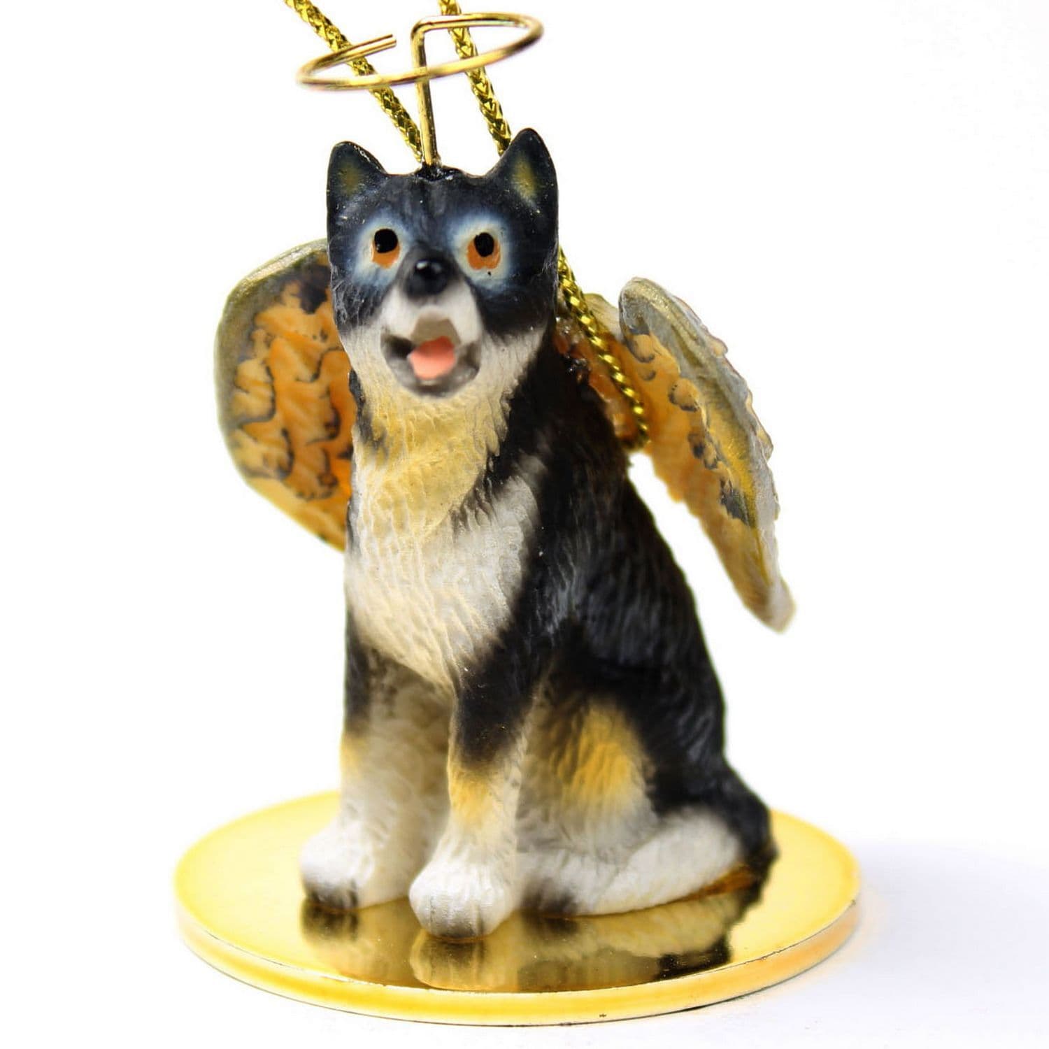 Malamute Ornament Angel Figurine Hand Painted