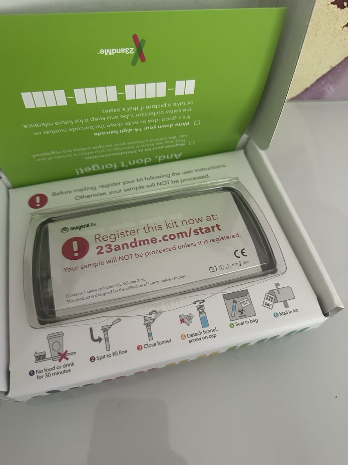 23 & ME DNA TESTING KIT - NEW OPEN BOX 2
