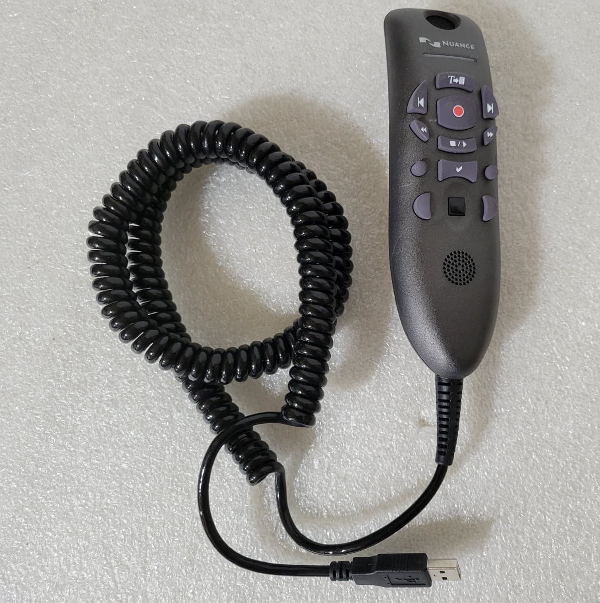 Nuance PowerMic III Microphone for Dragon Coiled Cord Dictate DP-0POWM3C-DG 2