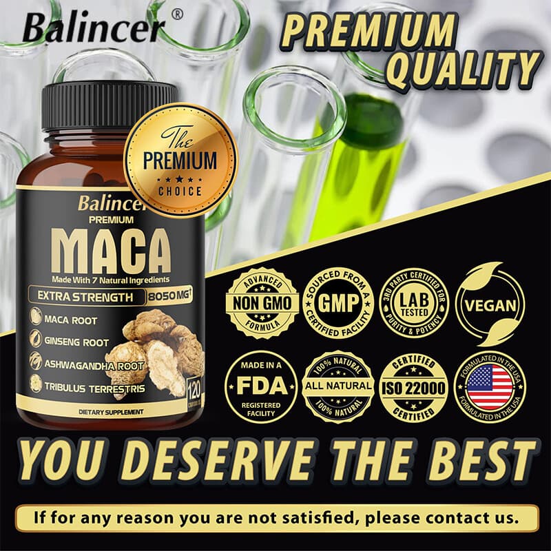 Maca Capsules - Antioxidant, boosts blood flow and immune system 120 Capsules 5