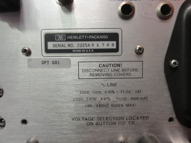Hewlett Packard 1743A Oscilloscope (100 mHz) w/ Opt 001 - *Untested* 6