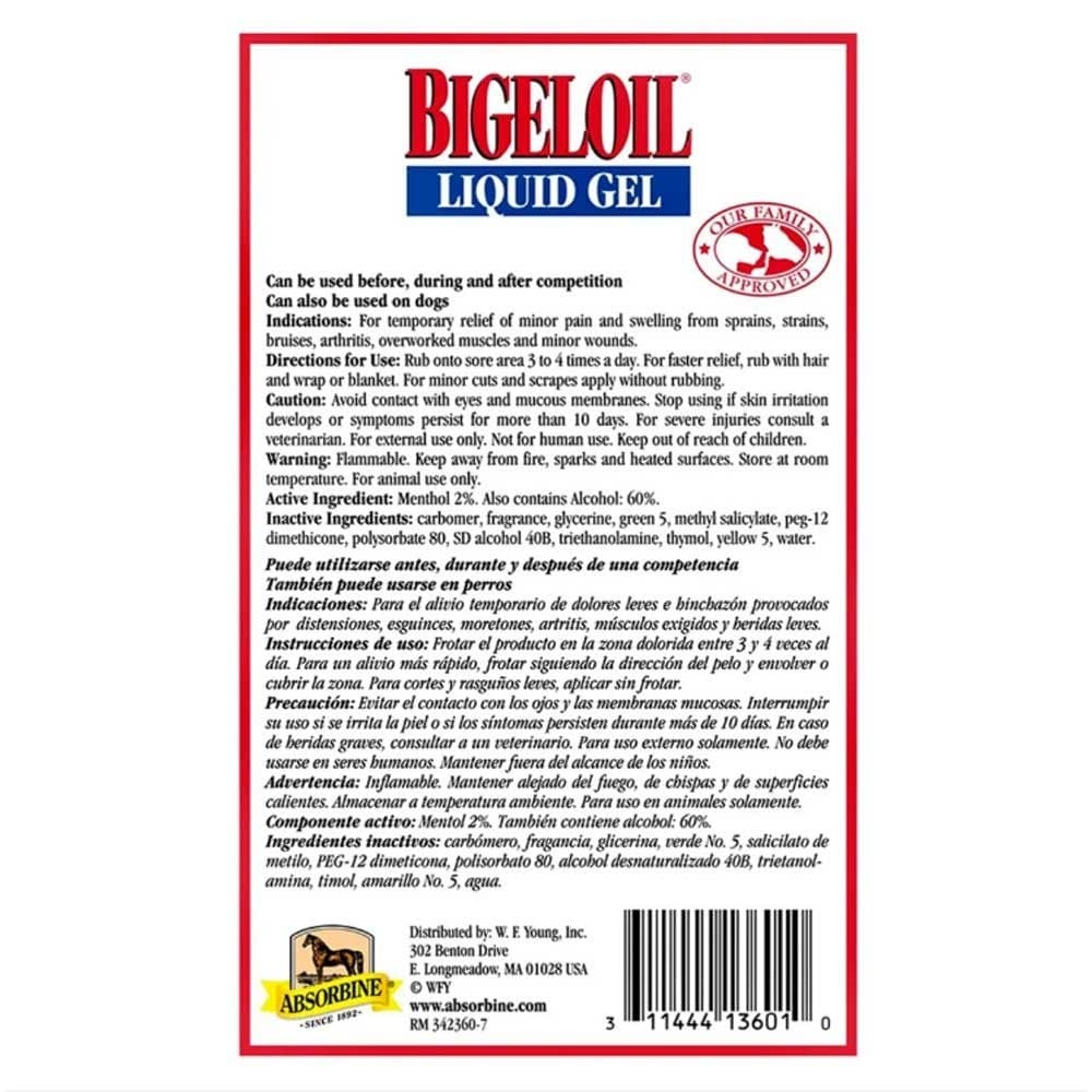 Absorbine Bigeloil Liniment Gel, Refreshing Topical Rub for 14 Ounce, Green 2