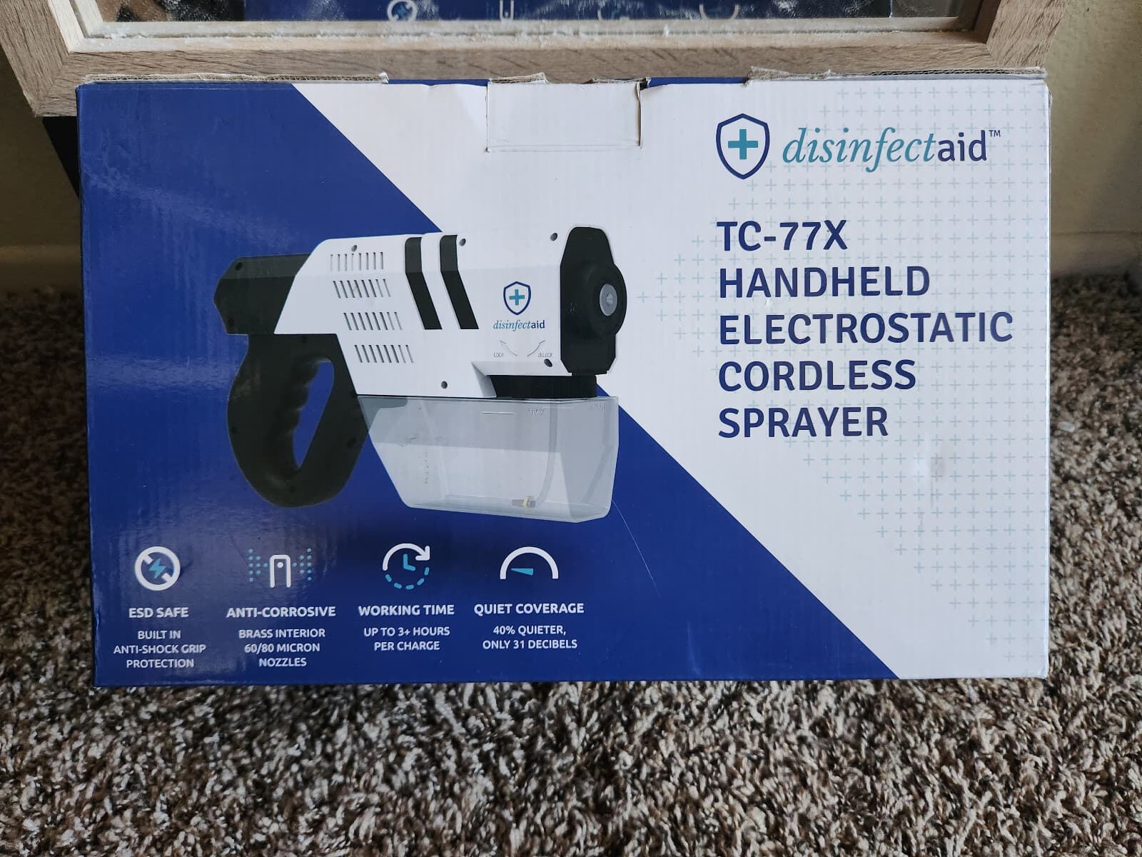 DISINFECTAID TC-77X Handheld Electrostatic Cordless Sprayer for Disinfectants VG 2