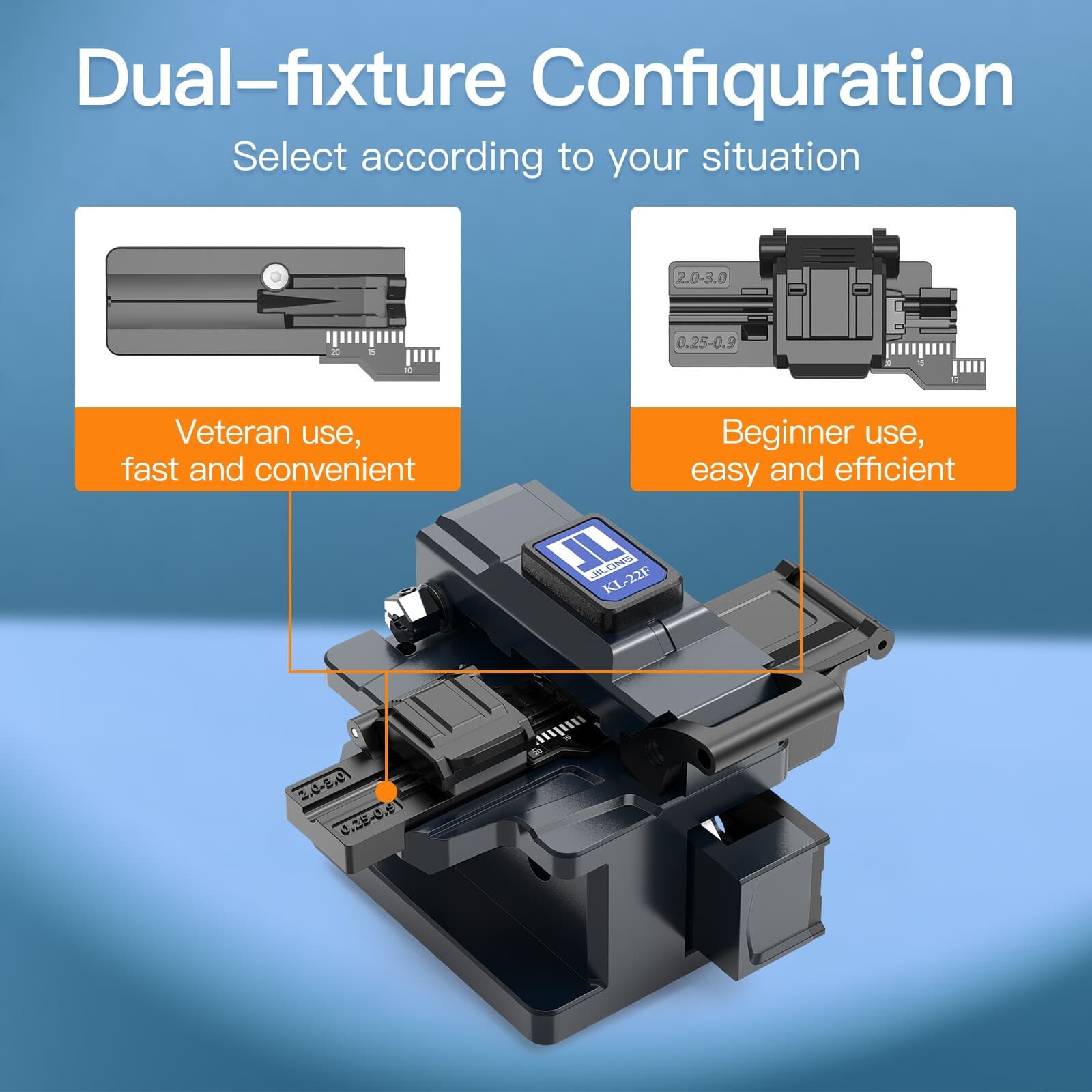 JILONG Fiber Cleaver KL-22F All-in-1 Fixture Cutter w/48000 Cleaves Blade Life 3