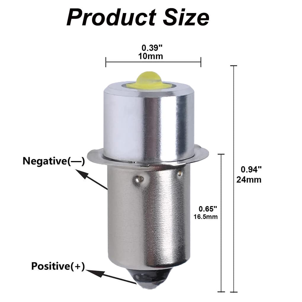 2X LED Lamp 3V for KPR102 (K1) (PR31) Krypton PR Bulb Cell Flashlight Bulb 4