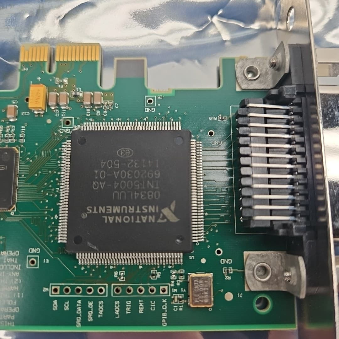 National Instruments NI PCIe-GPIB Slot Computer Card Board Circuit System Panel 3