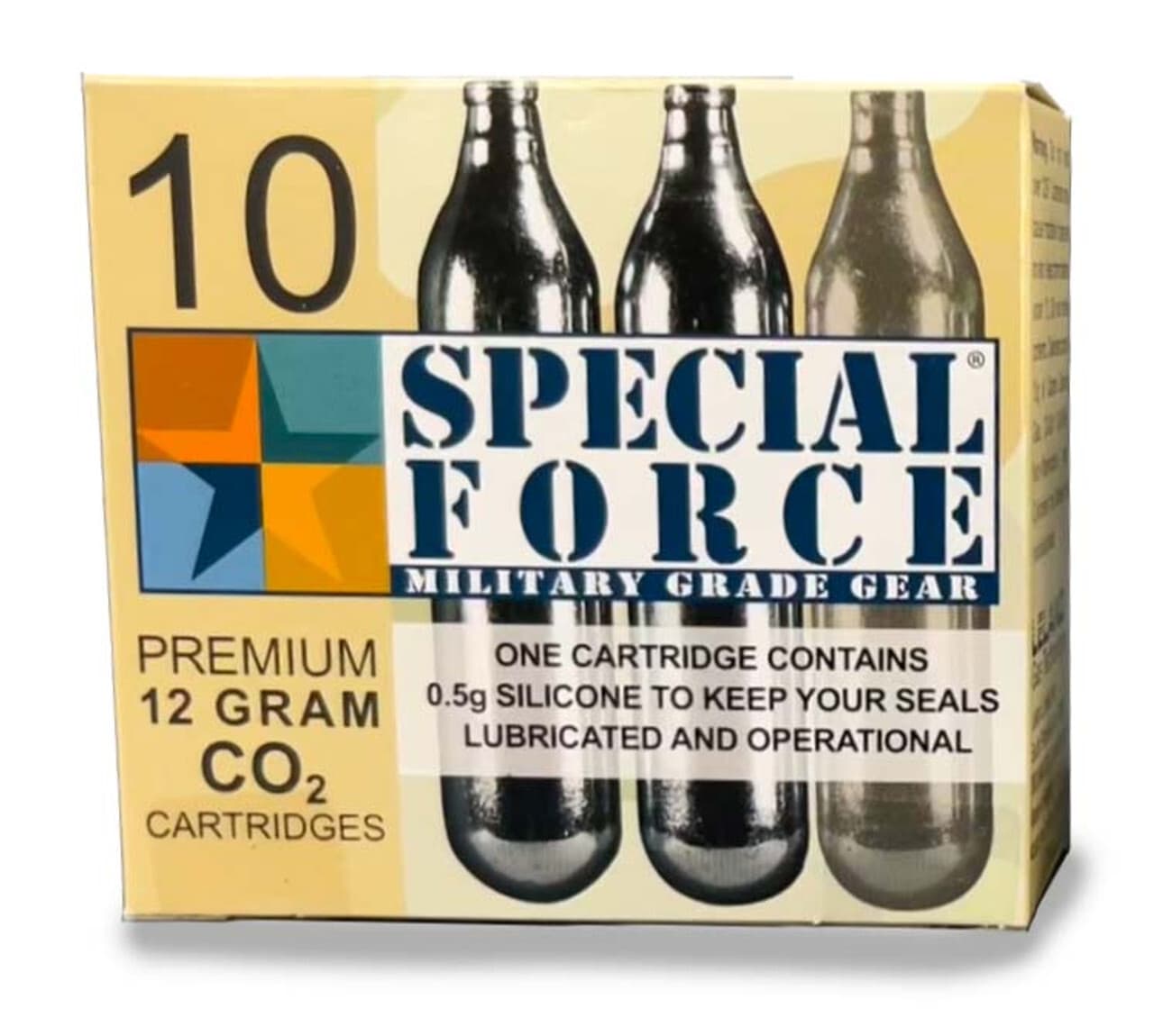 10 PK 12 Gram Special Force CO2 cartridges with Oiler for Byrna w/Boost/LE/HDXL
