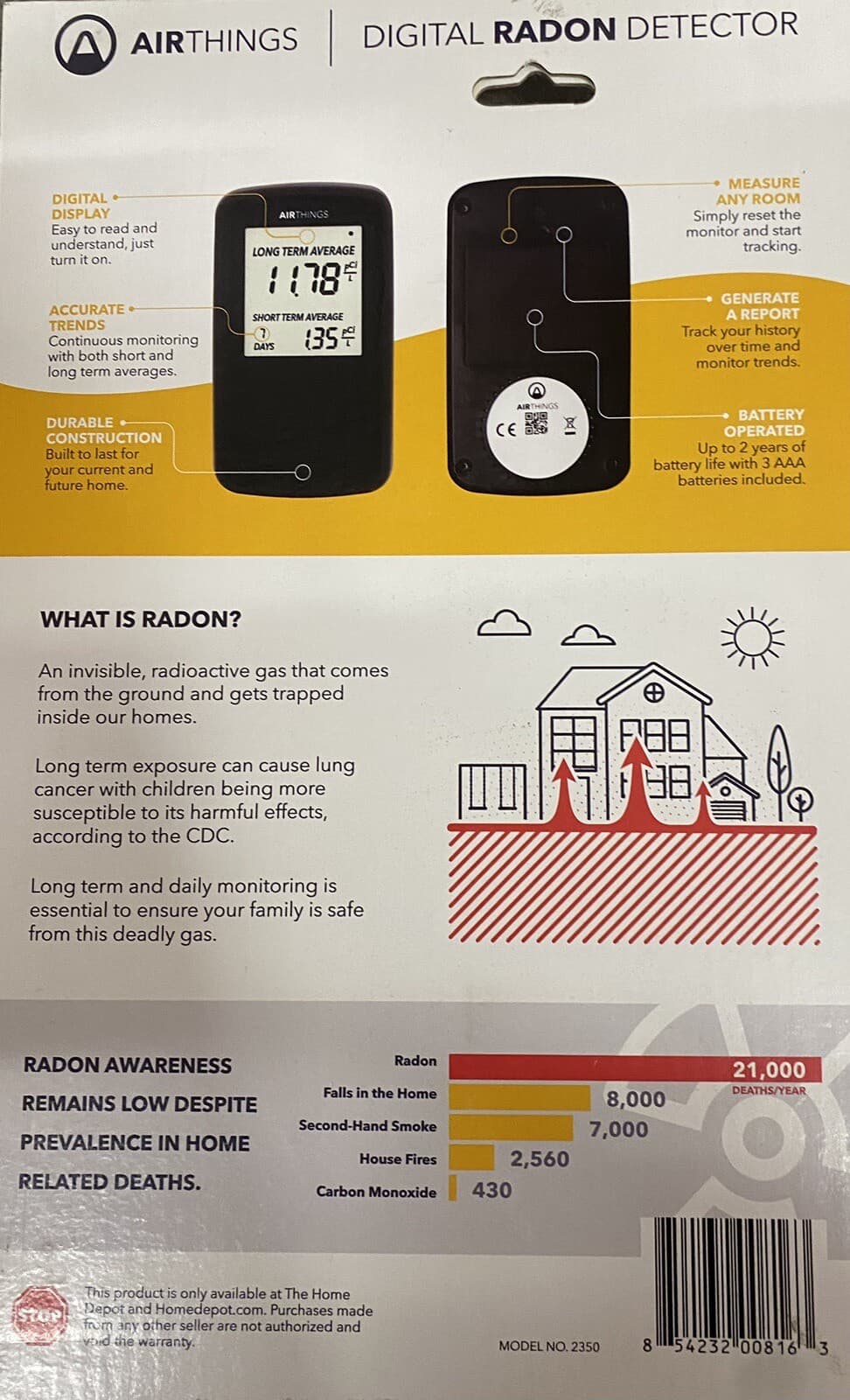 Digital Radon Detector Airthings 2350 2