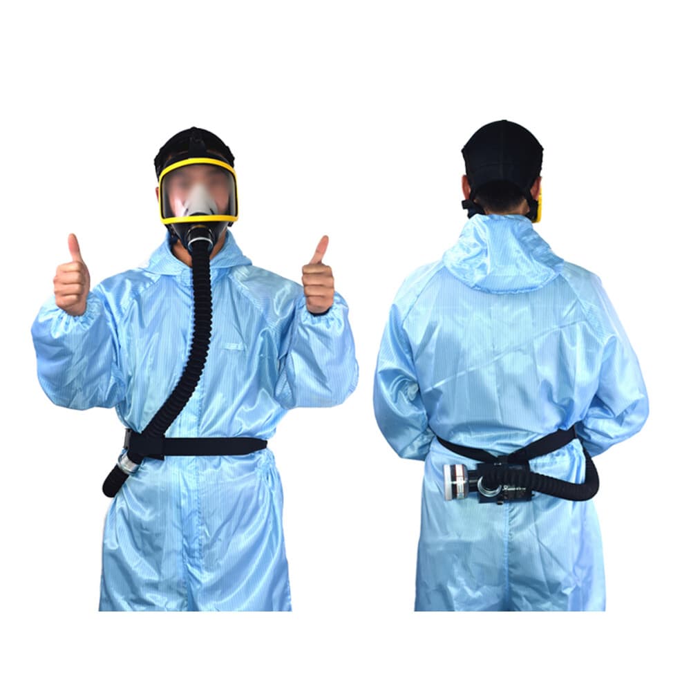 Electric Full Face Gas Mask Constant Flow Respirator Supplied Air Fed System us 4