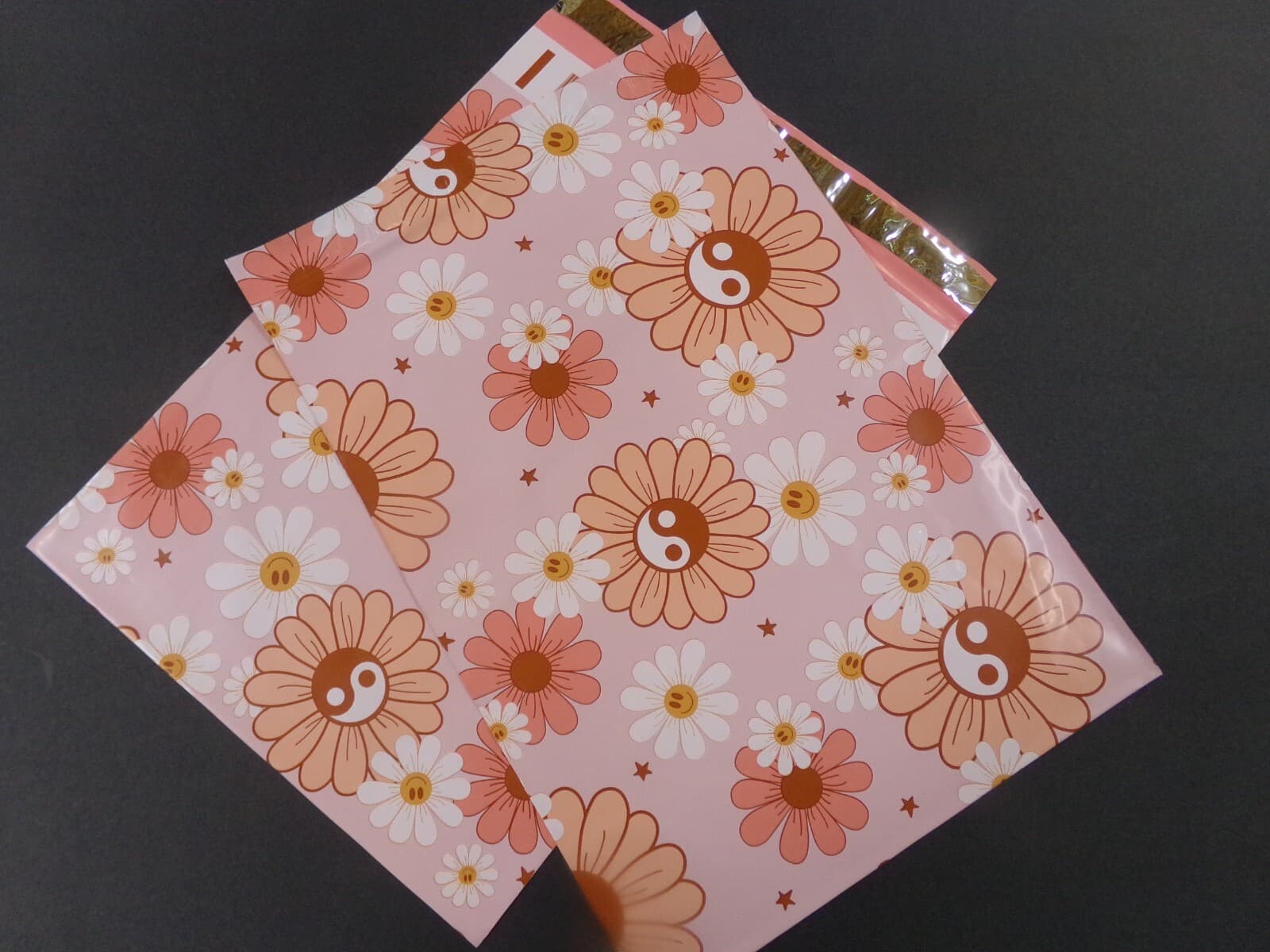 10-100 YIN & YANG FLOWERS 14x17 Poly Mailers Flat Shipping Envelopes Bags 4
