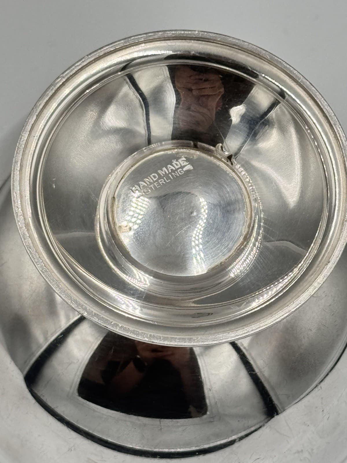 VINTAGE HAND MADE STERLING SILVER GRAVY BOAT POT - 307 GRAMS 4