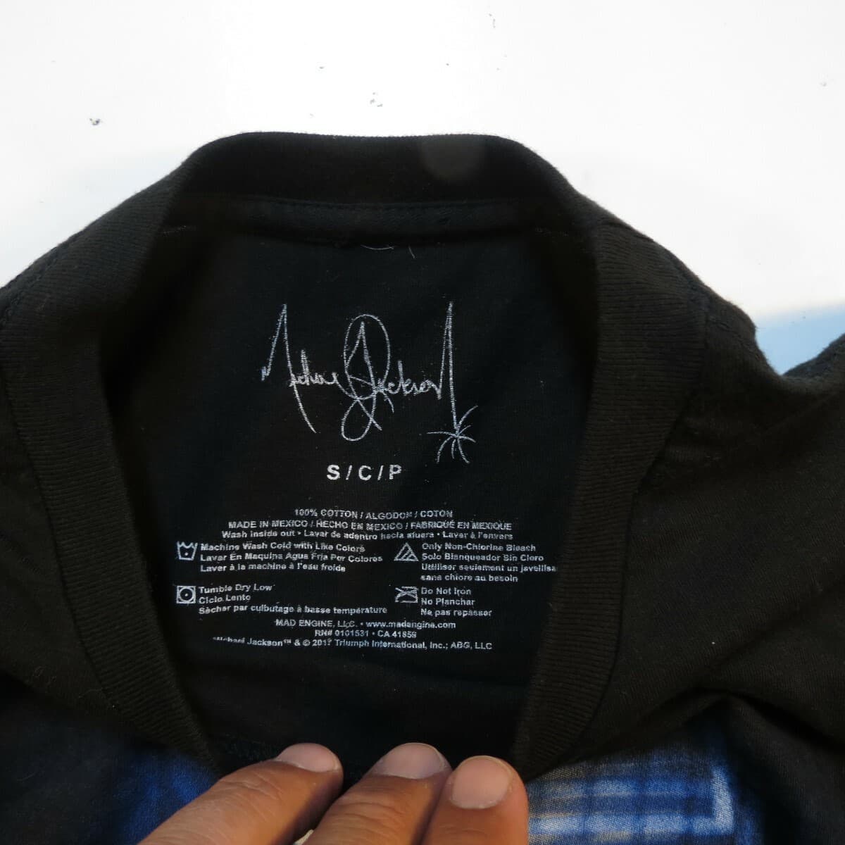 Authentic MICHAEL JACKSON TEE T SHIRT Mens S Black 3